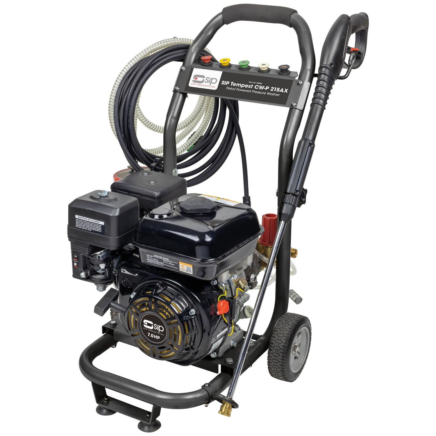 SIP TEMPEST CW-P 215AX Petrol Pressure Washer 7hp 216 Bar 522L/hr Power Jet Wash Patio Cleaner