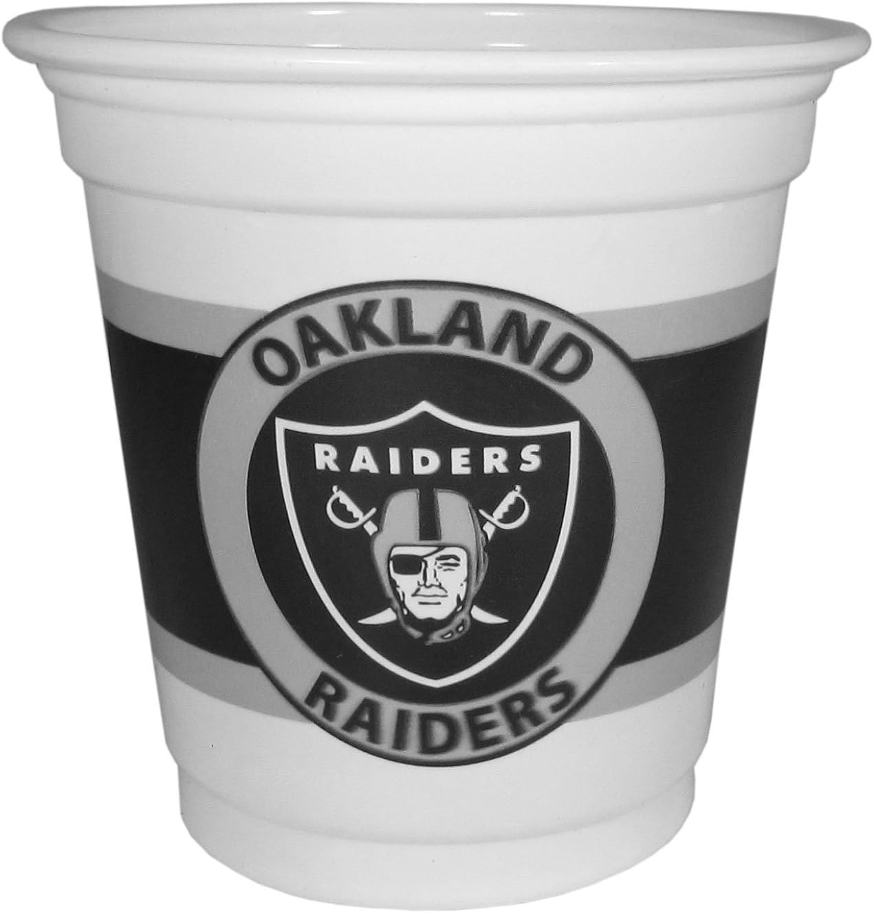NFL Siskiyou Sports Oakland Raiders Plastic Game Day Cups, 18 Count, (3 oz) White : Sports & Outdoors