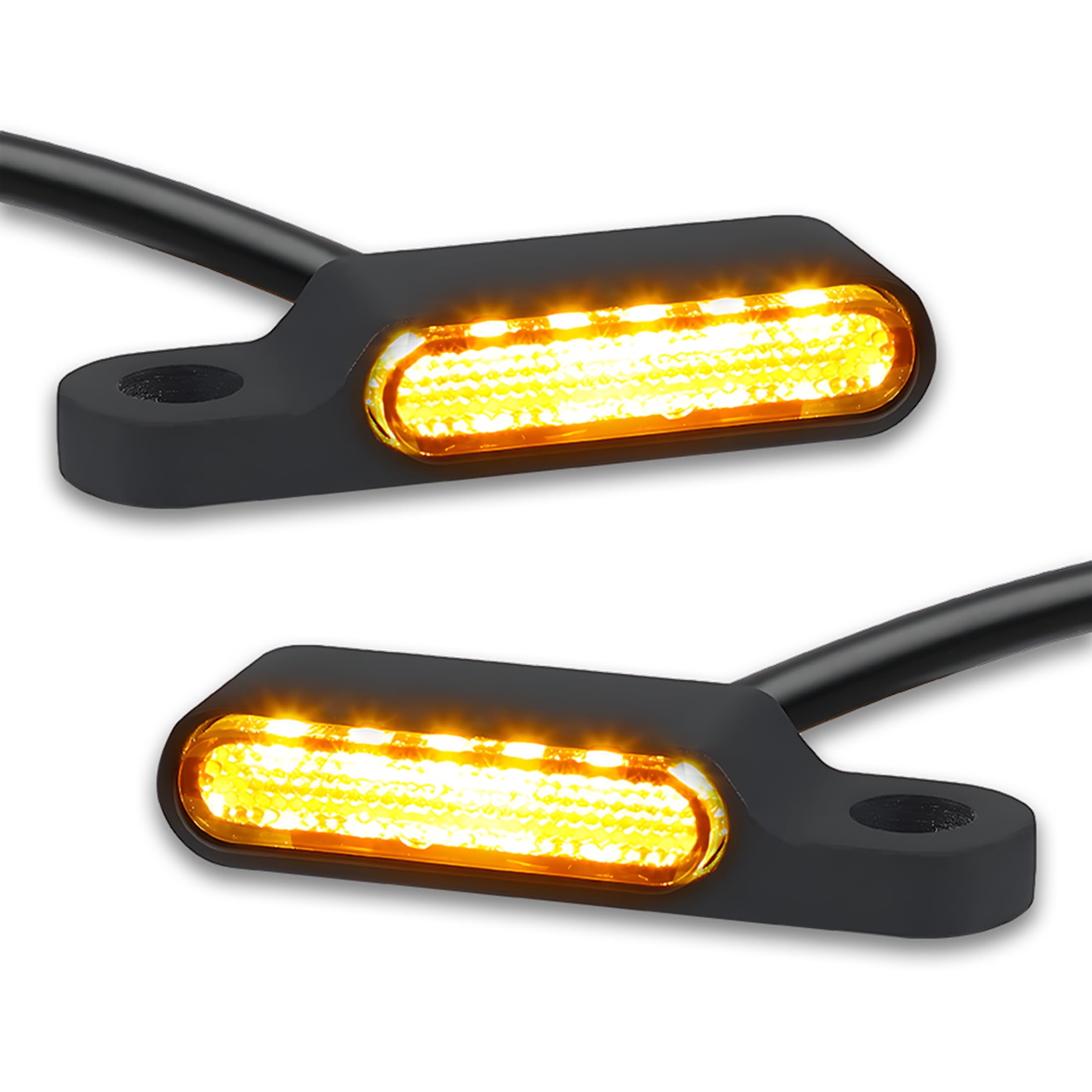 MIKANIX Universal Handlebar LED Turn Signal Indicator Light for Motorcycle | Mini Amber Blinker | Waterproof, Bright Flashing Light | Bike Indicator Lamp-image-20