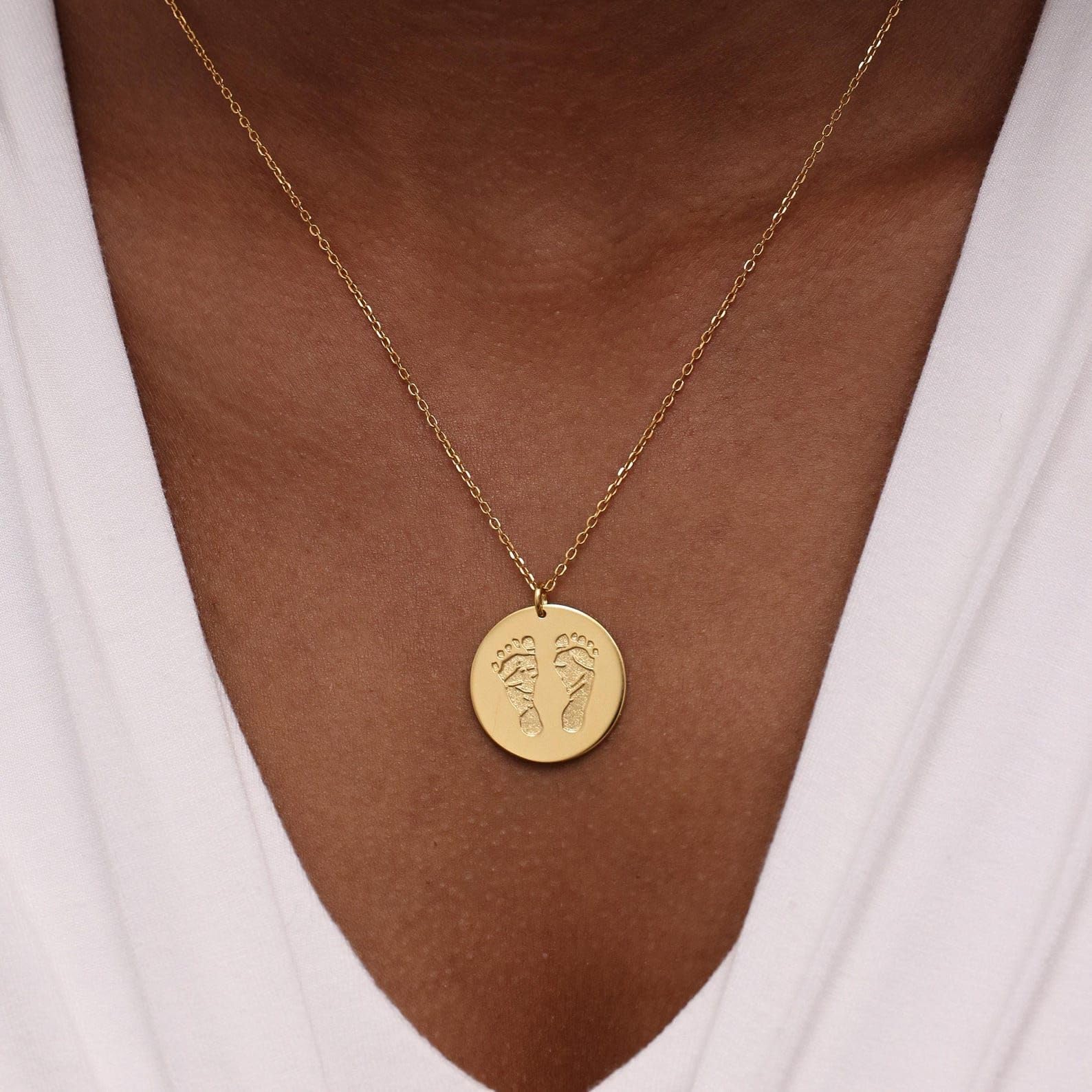 Générique Collier avec empreinte digitale et écriture manuscrite