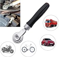 Vista 4 de Rodillo de parche de neumáticos, mango de madera, reparación de parches de neumáticos, herramienta de reparación de rodillos de rodamiento de bolas