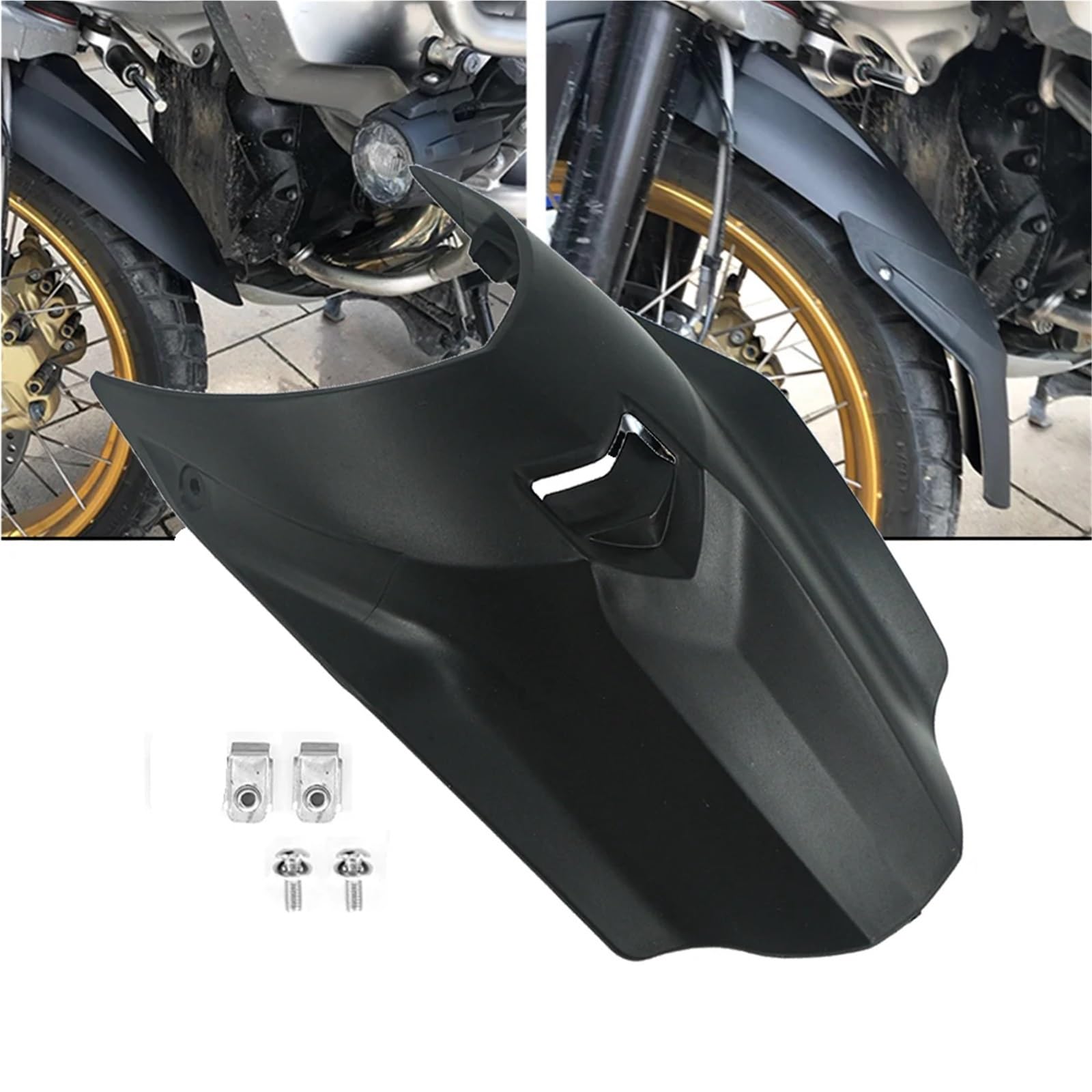 Adatto per BMW R1250/1200GS GSA LC ADV 2013-2024 Moto Parafango Posteriore Tire Hugger Splash Fango protezione forcella(Rear Silver)