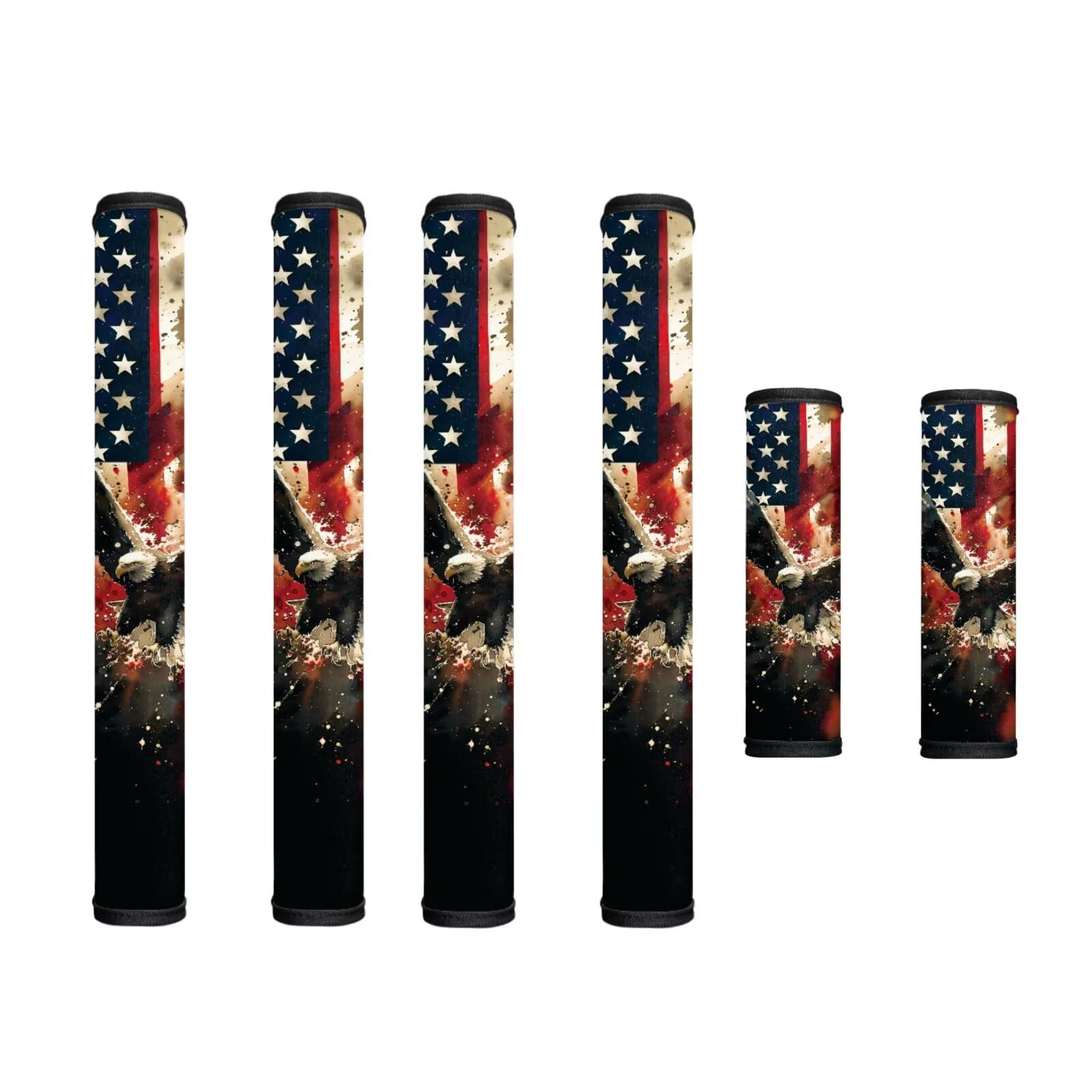4th of July Decorations Refrigerator Door Handle Covers Set of 6 Electric Appliance Handles Decor Independence Day Decor Fourth of July Decor Accessories, Eagle American Flag Retro