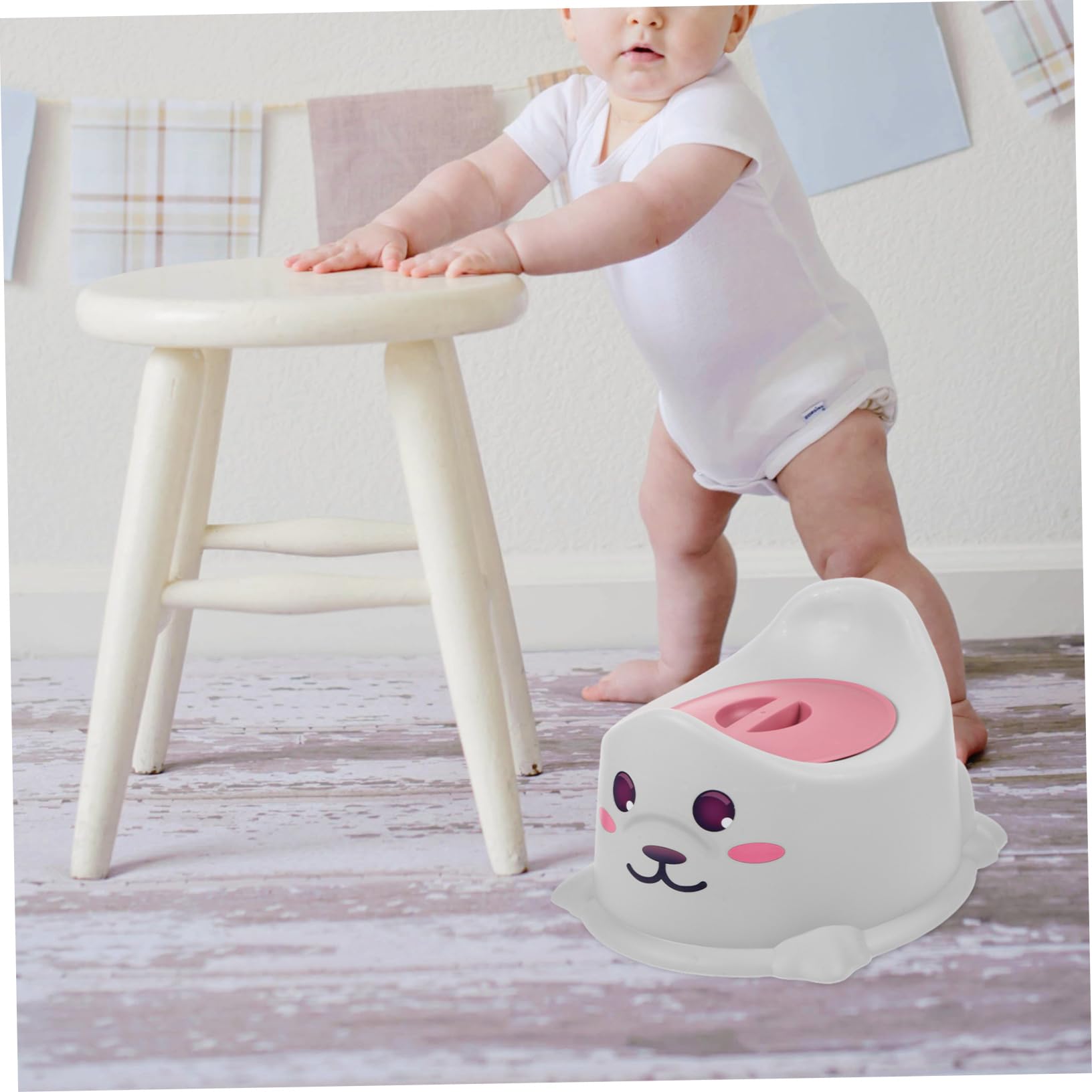 Babytöpfchen mit Deckel, 1 Stück, Pp, Tragbar für Kinder