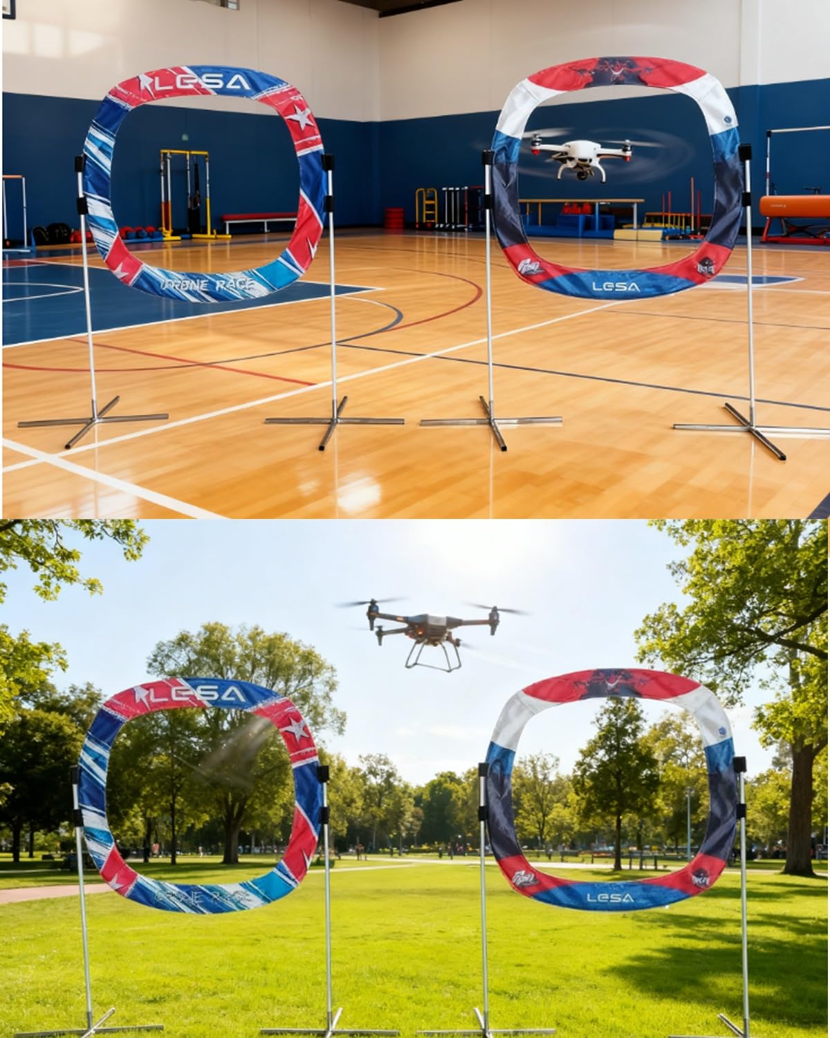 Drones Pista ObstáCulos Kit de Circuito de Obstáculos para Drones Domésticos para Practicar con Cuadricópteros, Aros de Carreras de Vuelo para Niños y Adultos, Equipo de Práctica(Style-a)