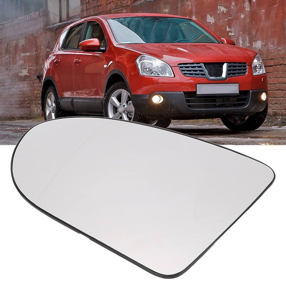 SENZEAL Wing Mirror Glass Heated Left Passenger Side For Nissan Qashqai J10 2006 2007 2008 2009 2010 2011 2012 2013 96302BR72A 96301BR72A (Left