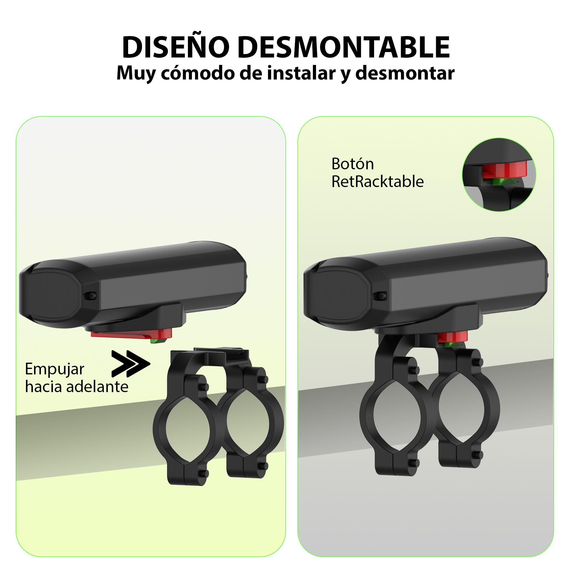 UPPEL Luz Bicicleta Delantera 2600 Lumens 8000mah Recargable USB C Aluminum Luces Bicicleta Delantera Potente 4 Iluminación Modos para Bicicleta de Carretera y Montaña Ciclismo Nocturno-Negro