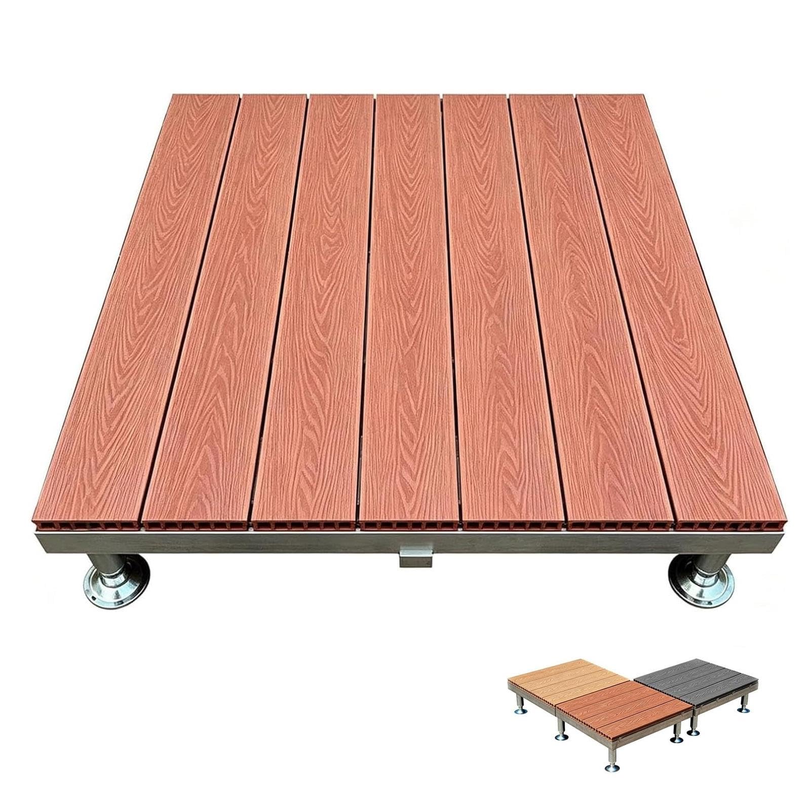 Click Antideslizante Plataforma Elevada Modular, Kit de Terraza Flotante