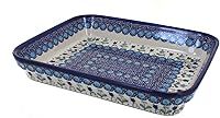 Vista 6 de Blue Rose Polaco Pottery Ashley - Panadero rectangular mediano