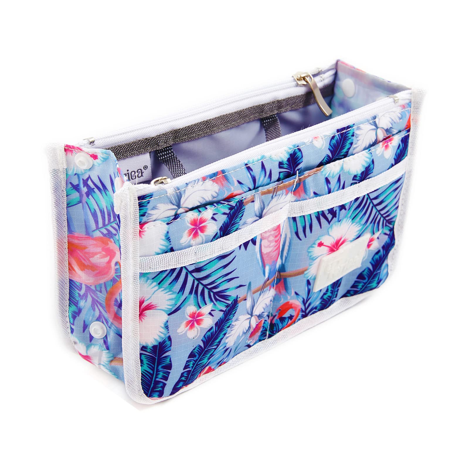Periea 'Signature' Luxury Handbag Organiser Insert - 3 Sizes - (Seafoam Waves, Large) — view 36