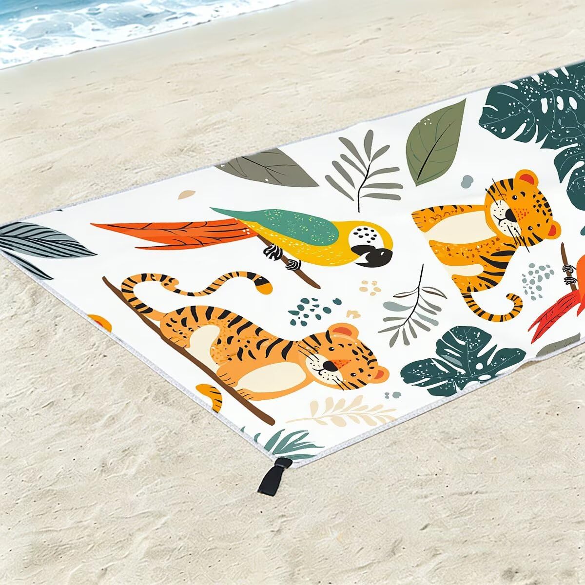 Telo Mare Microfibra, Telo Mare Grande 100x200cm 2 Pezzi, Asciugamano Palestra Donna Asciugatura Rapida, Antisabbia Asciugamano Microfibra, Leggero Asciugamani Palestra per Regalo (Animale) -4404