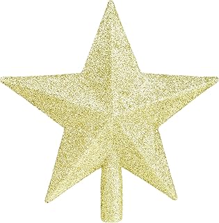 SULOLI Christmas Tree Star Gold,Gold Christmas Tree Topper Gold Star Christmas Decorations Star