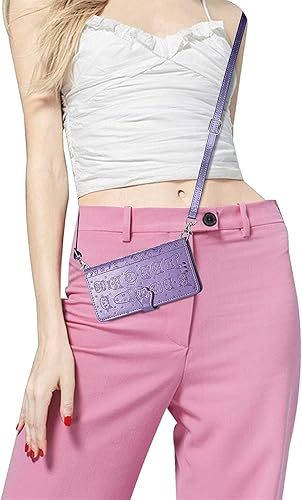 Miniatura 7 de HUANGTAOLI Crossbody Shoulder Strap Phone Case for Xiaomi Redmi K40 Pro Gaming 5G, Magnetic Closure Kickstand Flip Phone Case for Xiaomi Redmi K40