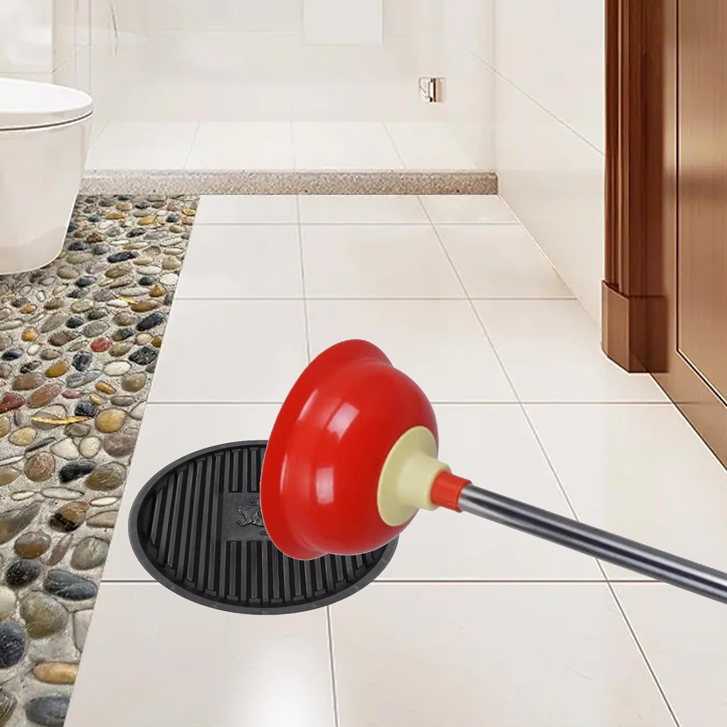 Vassoio Portastantuffo In Terra Di Diatomea, Assorbente E Inodore, Diametro 17,8 Cm, Grigio, Antigoccia Per WC