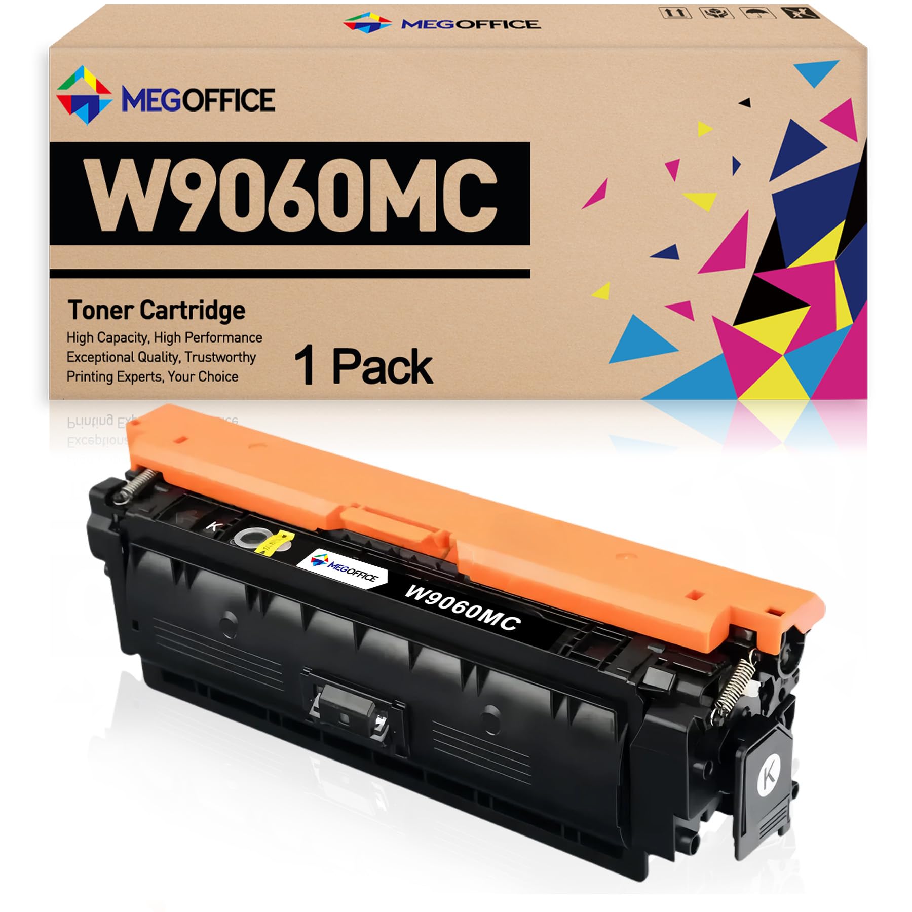 MEGOFFICE Compatible Toner Cartridge Replacement for HP W9060 W9060MC Black High Capacity Toner Cartridge for Color Managed E55040 E55040DW E57540dn