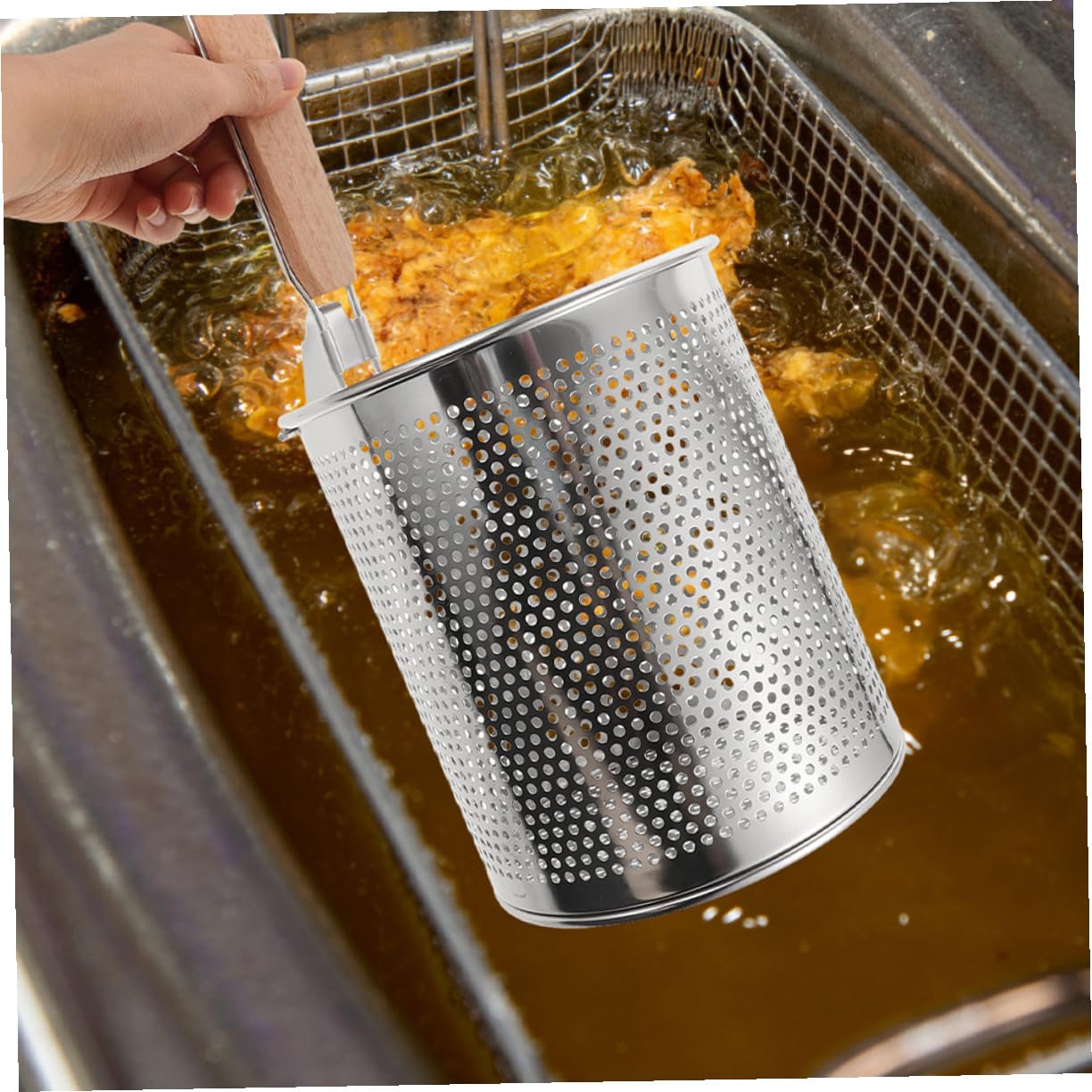 Coladores para Pasta de Acero Inoxidable con Diseño Perforado y Mango Cómodo, Paquete de 2 Unidades para Escurrir Fideos Cocina Estilo Aleatorio