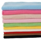 RayLineDo® 10PCS 50 &ast; 50cm Solid Color Knitted Polar Fleece Fabric Anti Pill Fabric Patchwork Polyester Plush Fleece Cloth for DIY Sewing Handmade Dolls