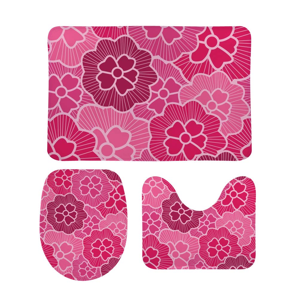 Tapis de bain rose en velours corail pour créer une ambiance cocooning dans sa salle de bain