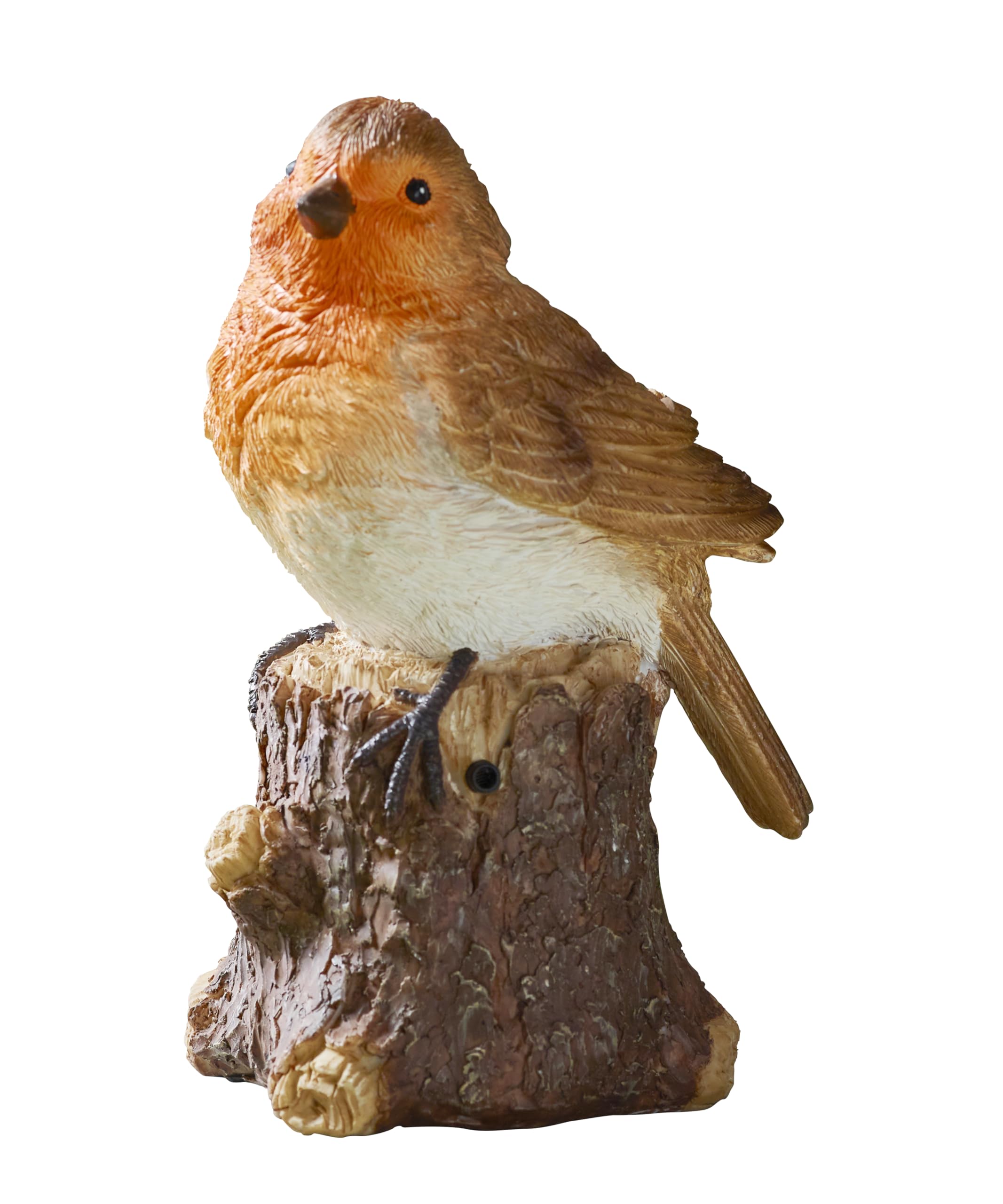 Robin Song, motion activated garden ornament singing, solar powered, path patio