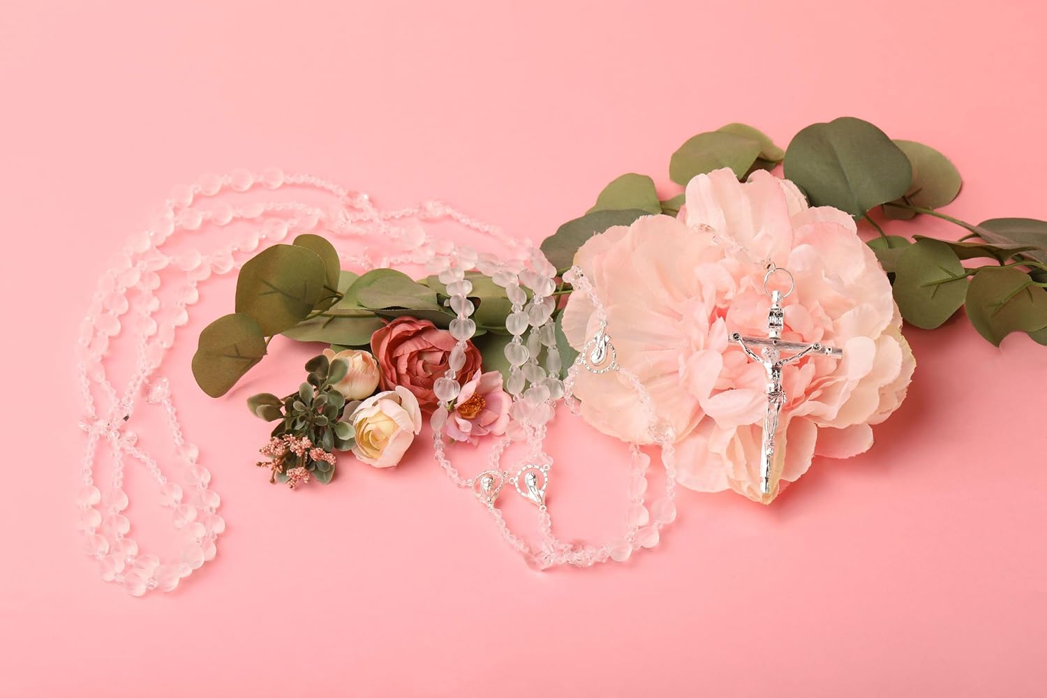 The Heart Shaped Wedding Lazo - Lazo de Bodas Handcrafted Wedding Lasso - Lasso de Bodas. Made with heart shaped crystals and a variety of crystal beads