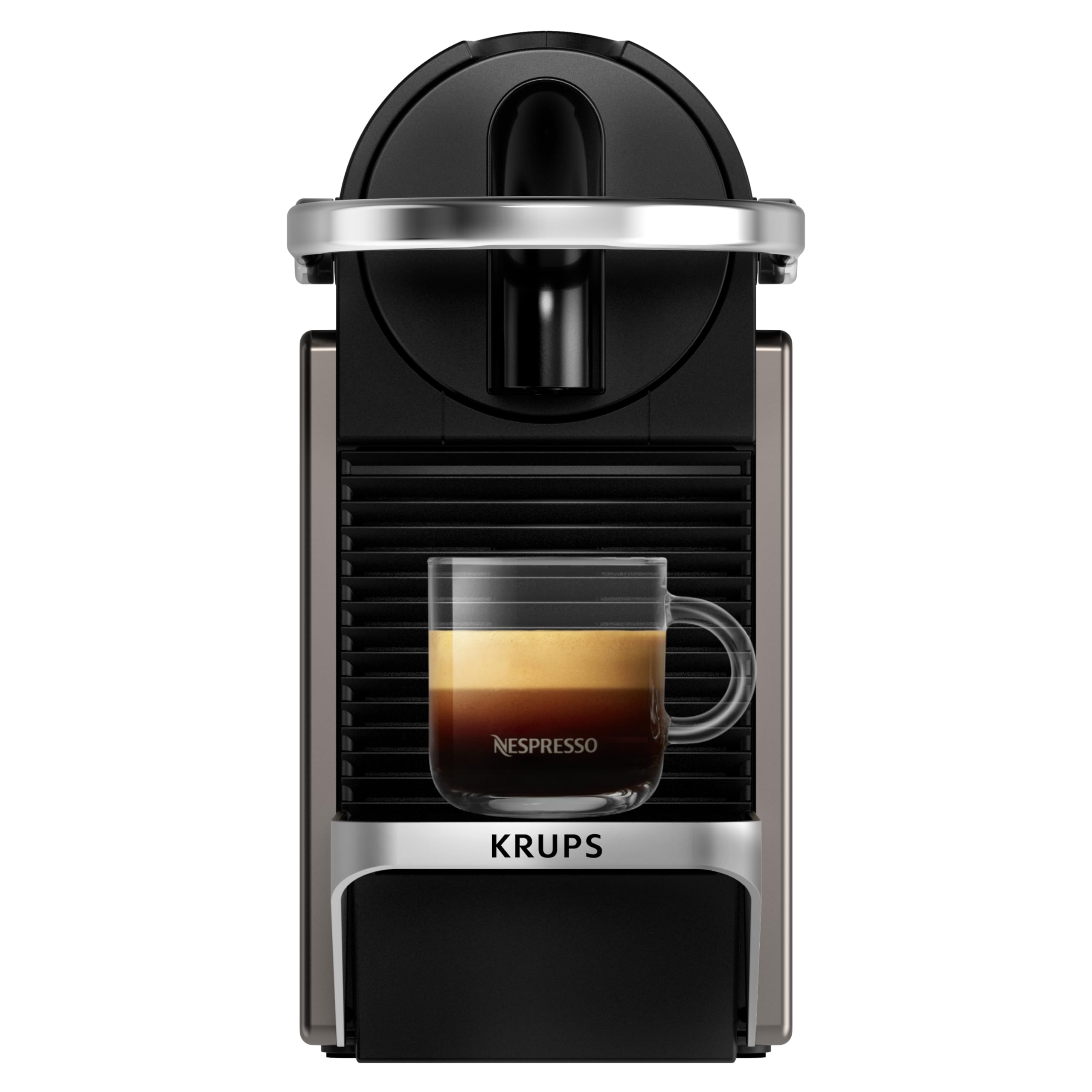 Krups XN306TK Nespresso Pixie Titan, ekspres do kawy, programowalne przepisy, 2 długości, automatyczne wyłączanie, 1260 W, 0,7 l