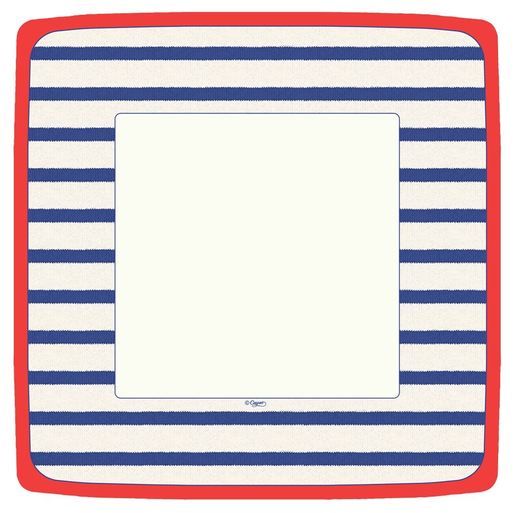 Buy Entertaining with Caspari Square Dinner Plates, Bretagne Blue