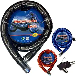 Trava Cadeado 100cm 22 mm Articulado Aço Reforçado Grosso Moto Bicicleta Bike Portão