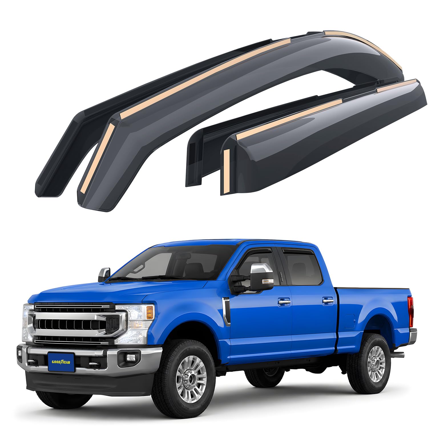 Goodyear Window Deflectors for Ford Super Duty