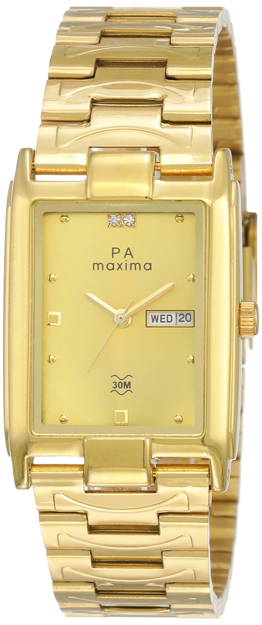 Maxima Stainless Steel Analog Gold Dial Men Watch-15360Cmgy, Gold Band (B00JA6HQ4I) Amazon Price History, Amazon Price Tracker