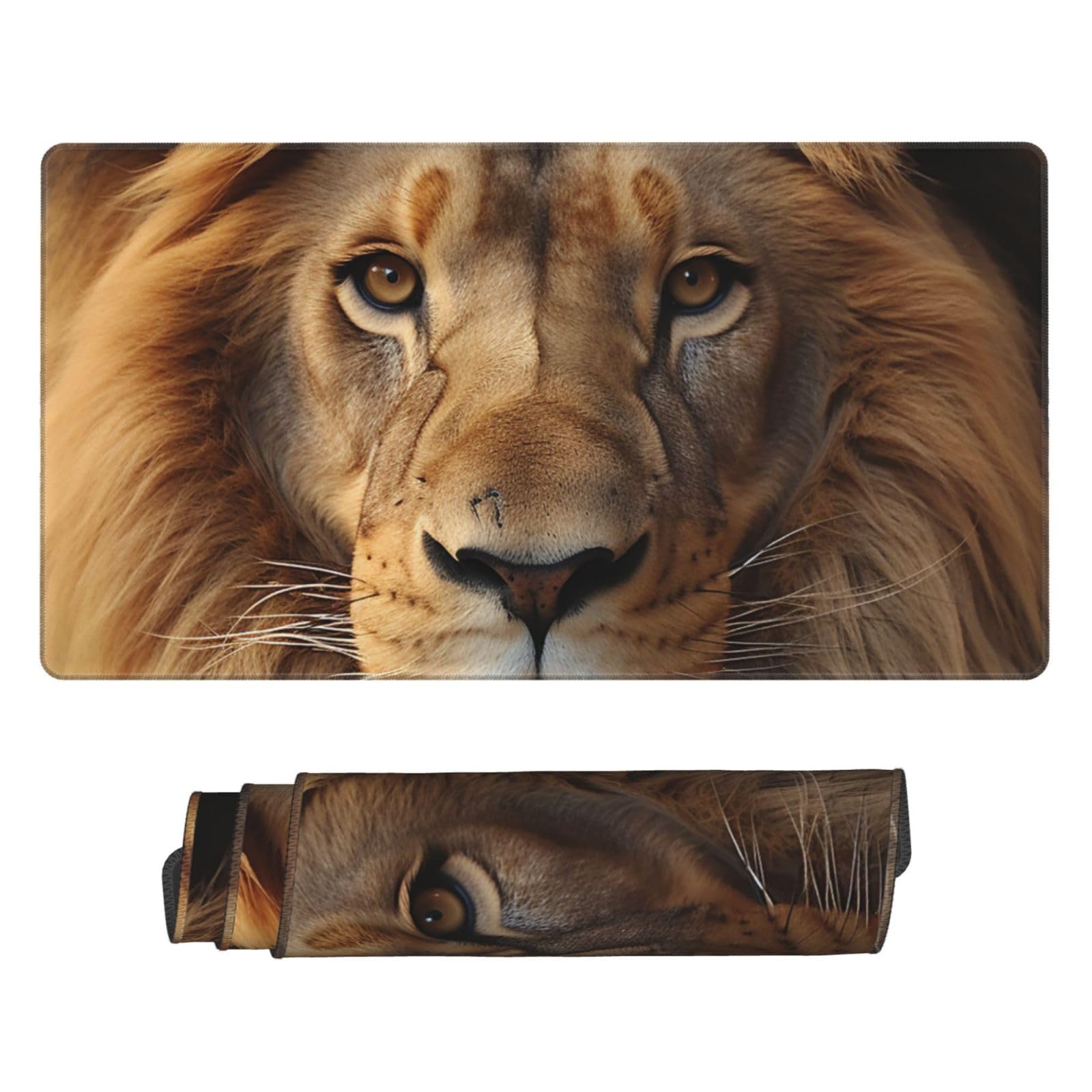 Tapis de souris grand format lion africain pour bureau et ordinateur - 8