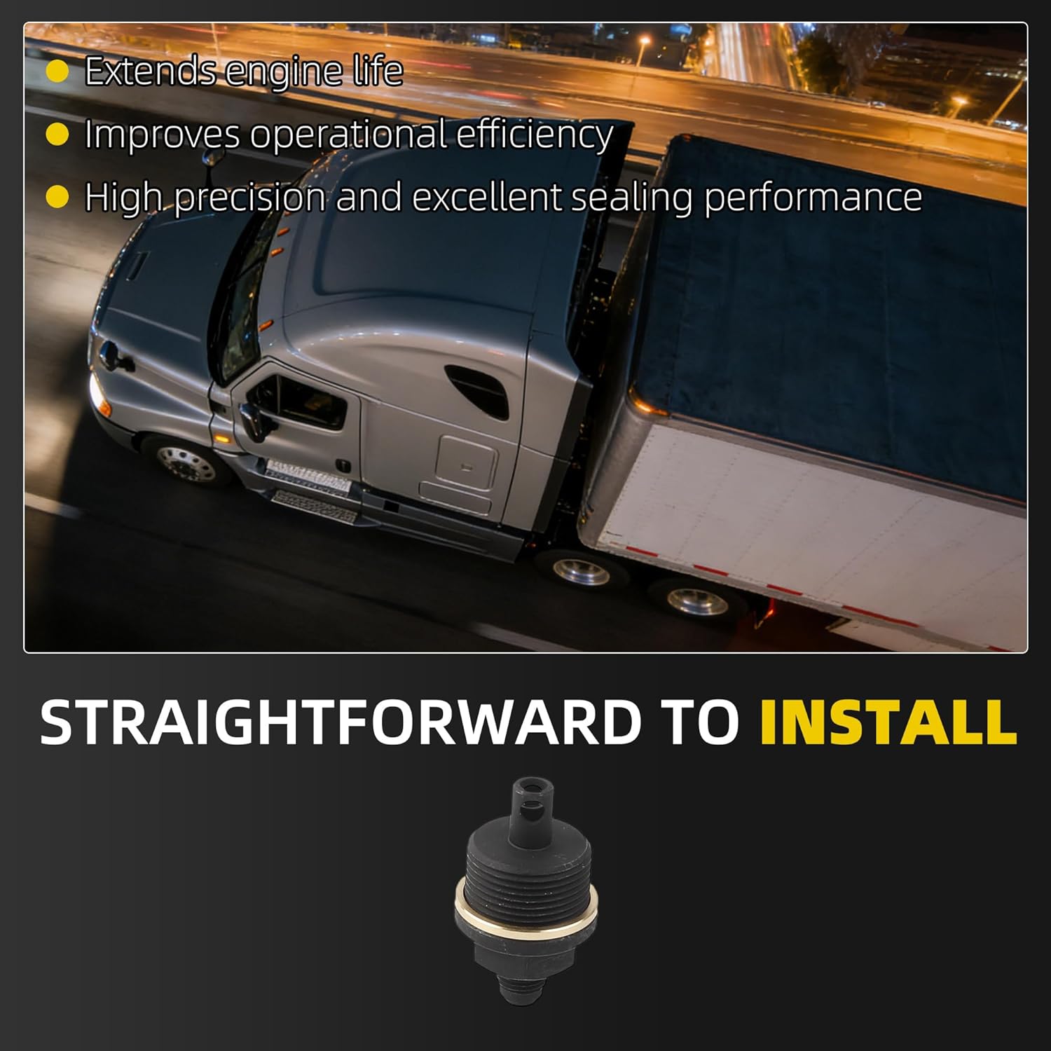 Dasbecan Oil Priming Adapter Compatible with Detroit Diesel DD13 And DD15 Engines Replaces# 6492-10 J-49181