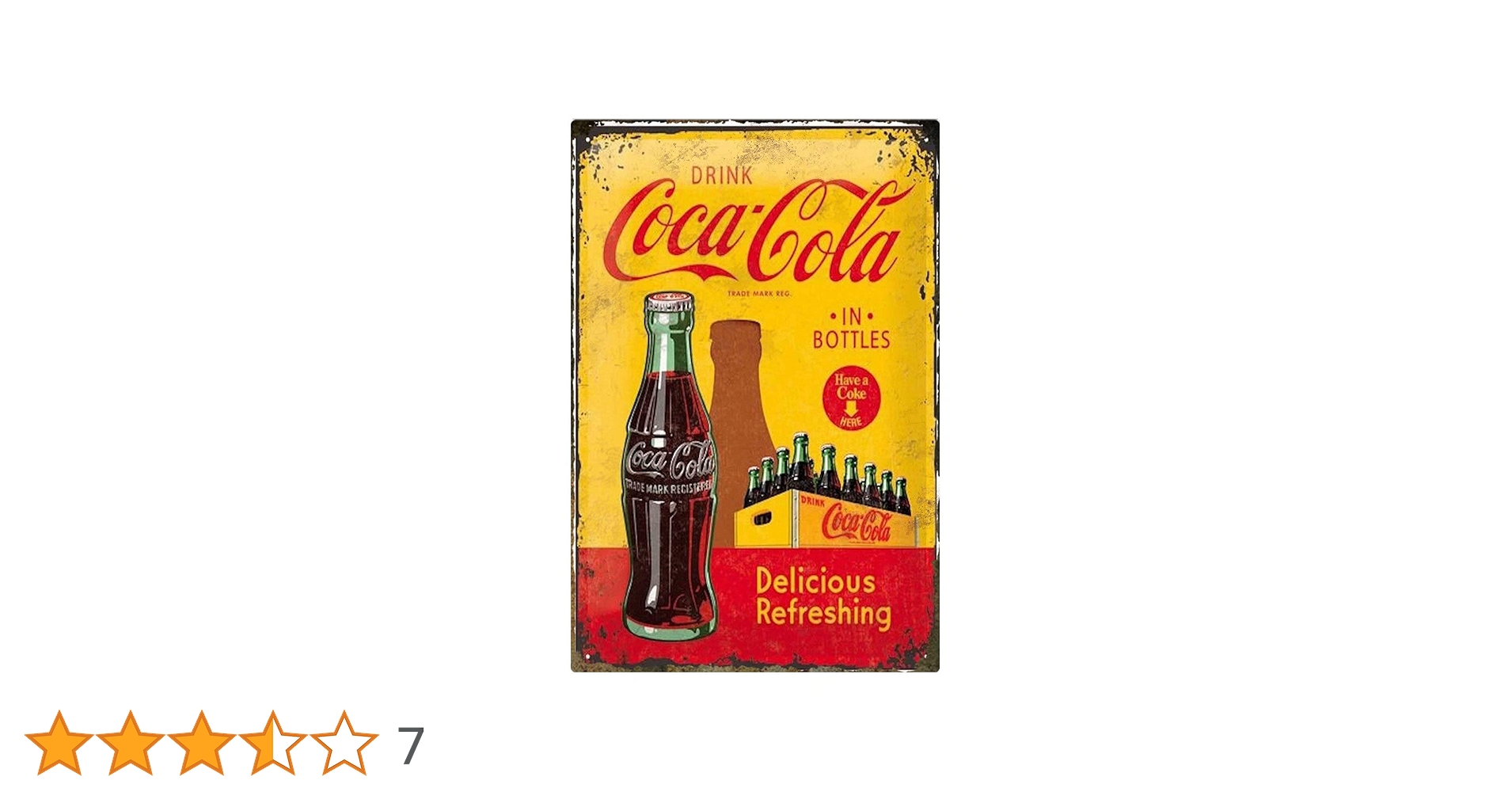 Amazon.co.jp: コカ・コーラ メタルブリキ看板 おいしく爽やか