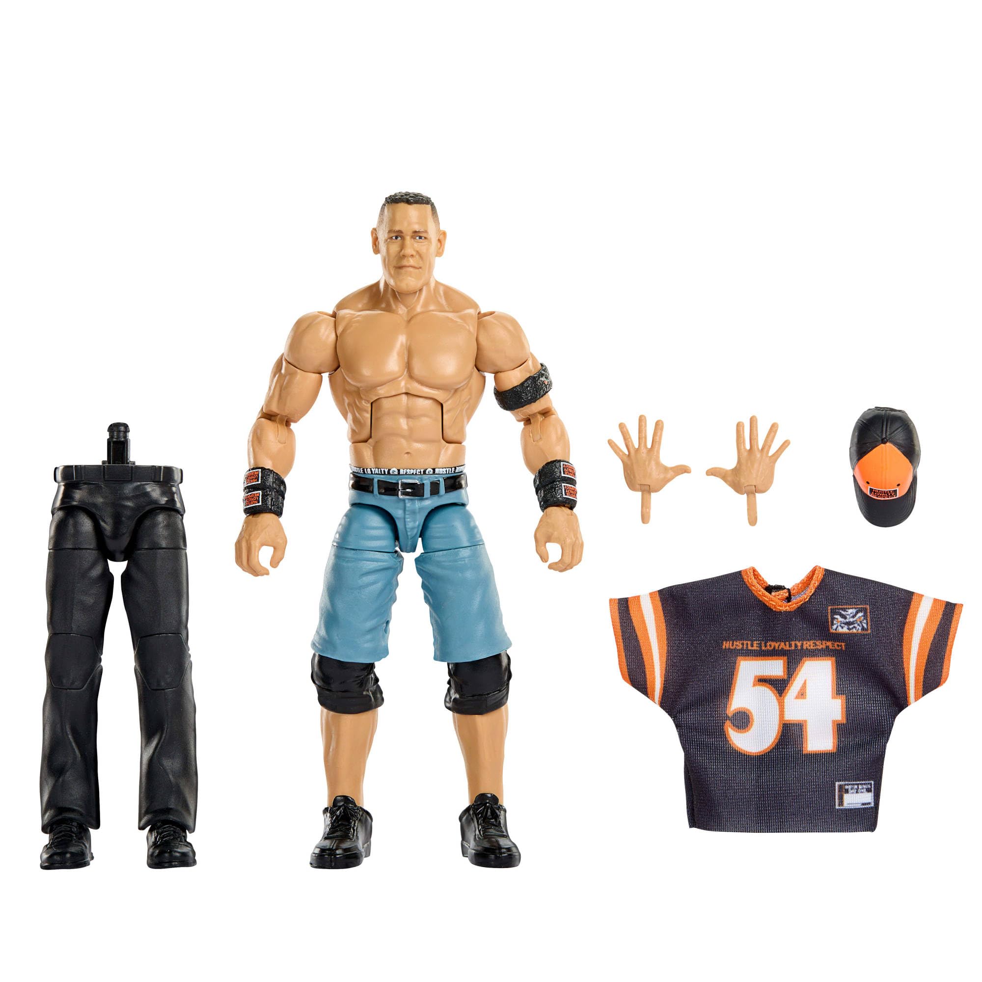 Mattel WWE Elite Collection Actionfigur und Zubehör, Premium Live-Event John Cena-Set, Wrestlemania mit Sam Roberts-Bauteilen, JHX77, [Mehrfarbig] | Premium Live Event Set, Wrestlemania, Zubehör inklusive, Sam Roberts Build-A-Figure Teile