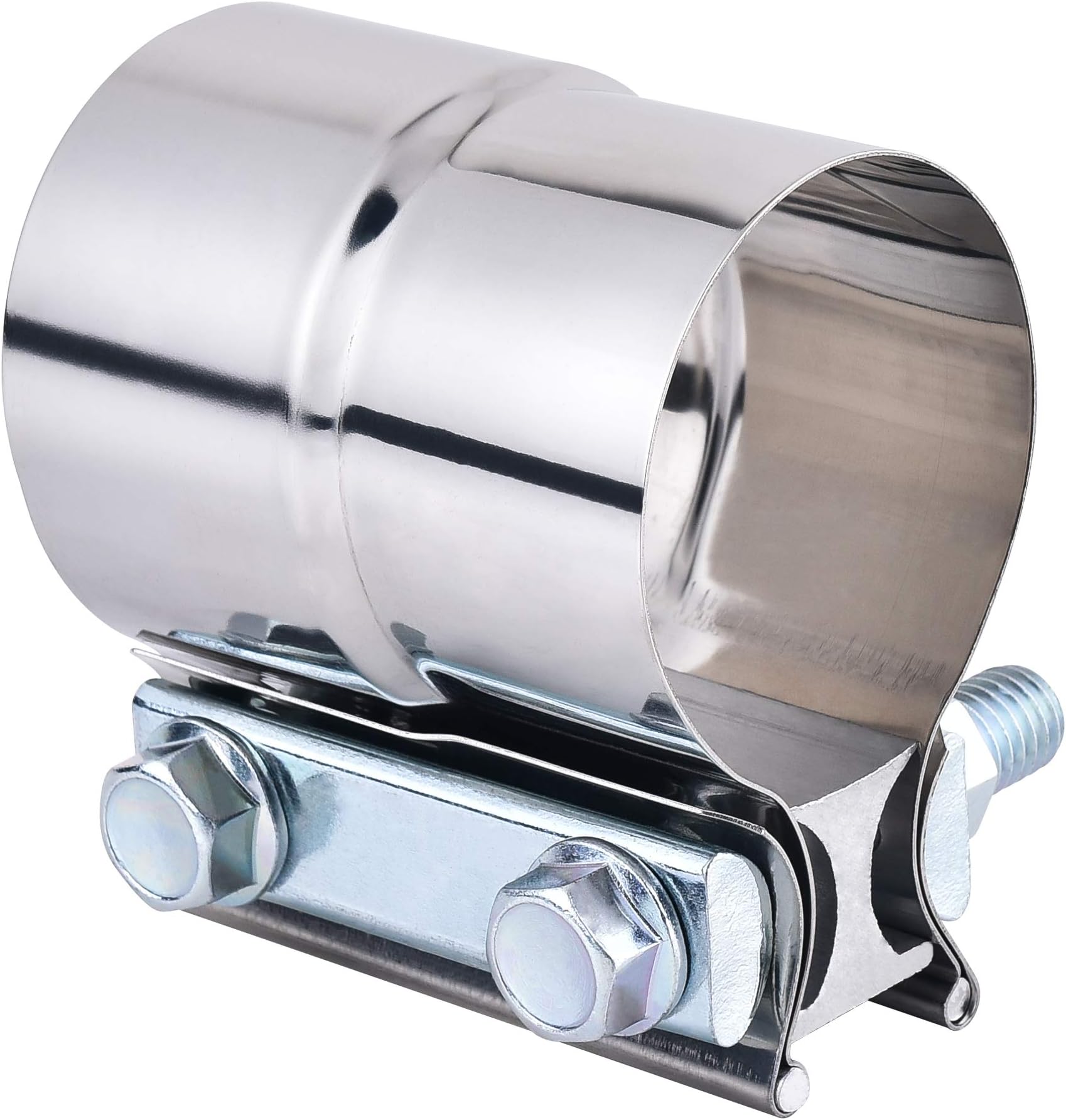 ESPEEDER 3'' Stainless Steel Lap Joint Car Exhaust System Clamp with 1 Block