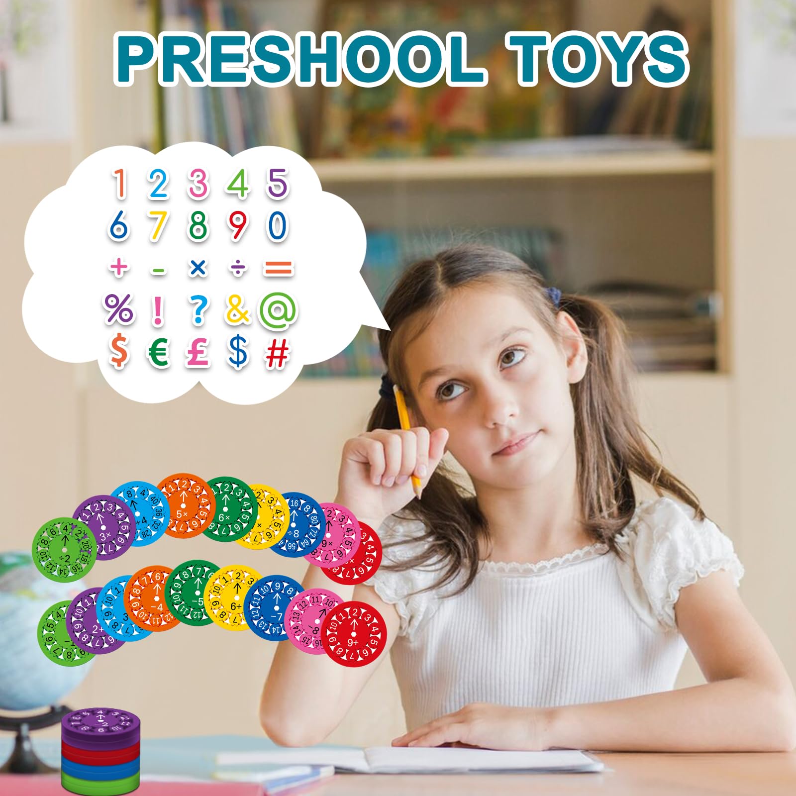 Math Fidget Spinners, Math Fidget Toys, Multiply Multiplication Math Game Fidget Toys - Image 3