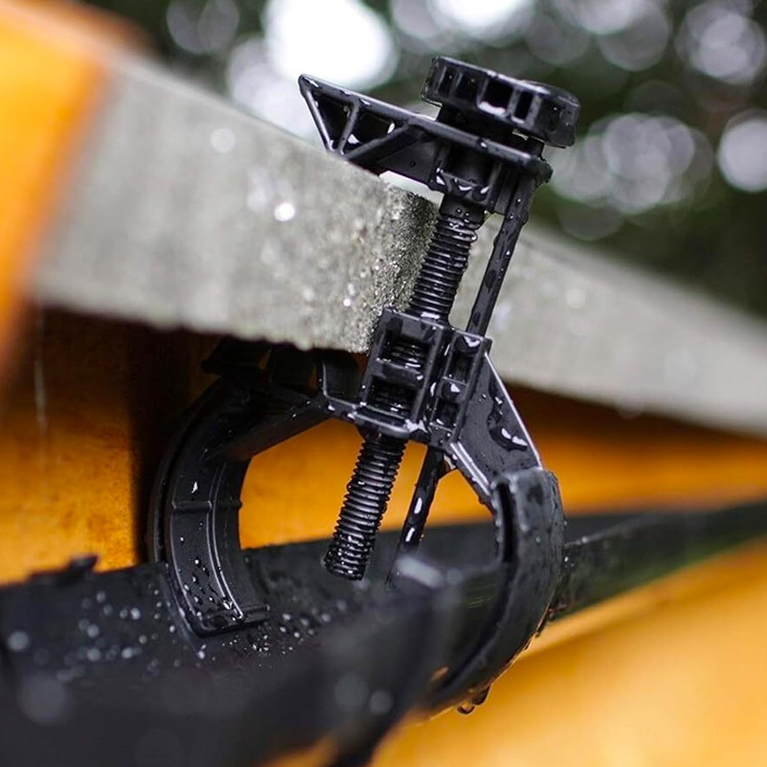 Black Mini Gutter Guttering Shed Bracket Clamp Adjustable - No Tools Required