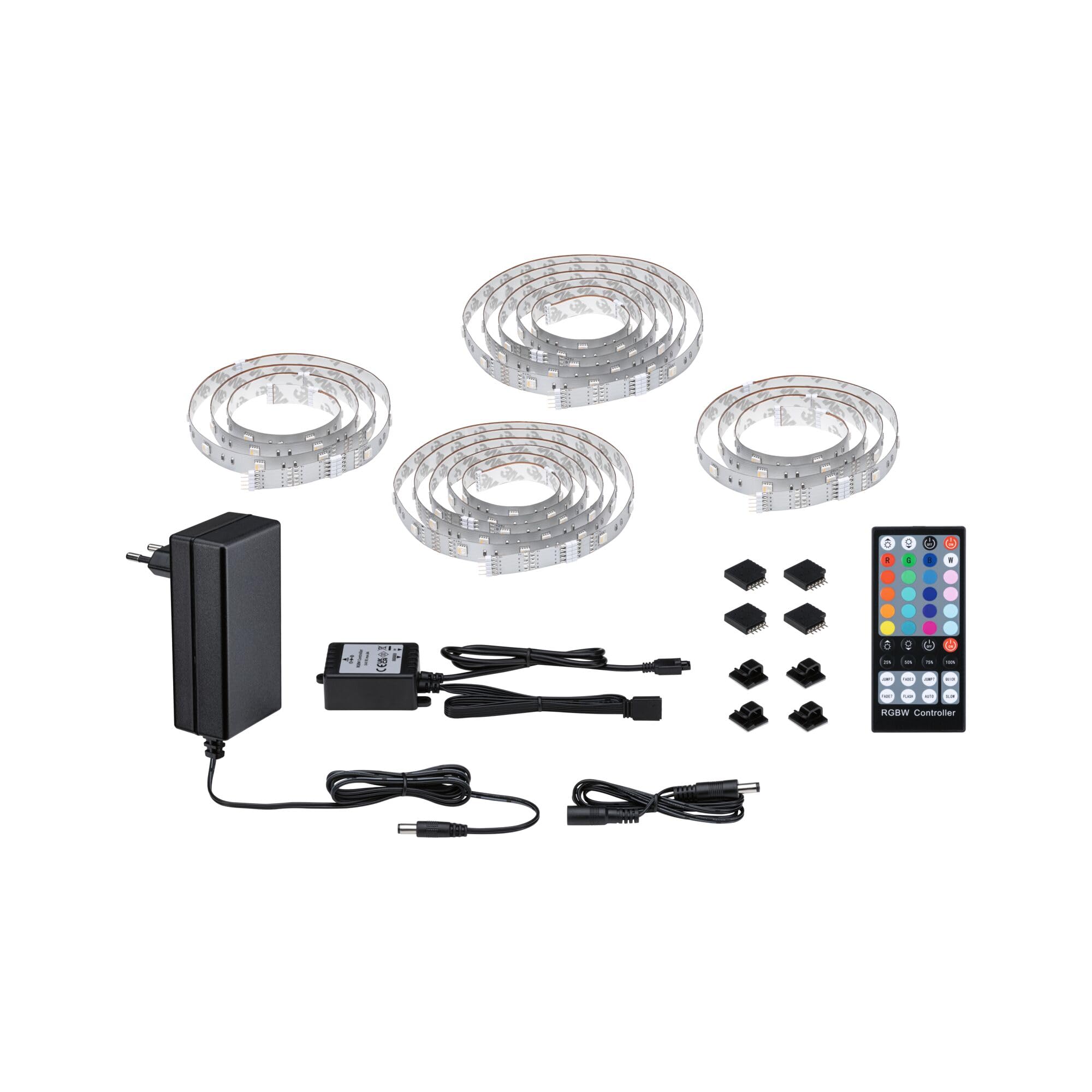 Paulmann 78877 MaxLED 250 LED Strip TV Comfort Basisset 75 Zoll 5,1m 25,5W 230lm/m 28LEDs/m RGBW+ 36VA dimmbar