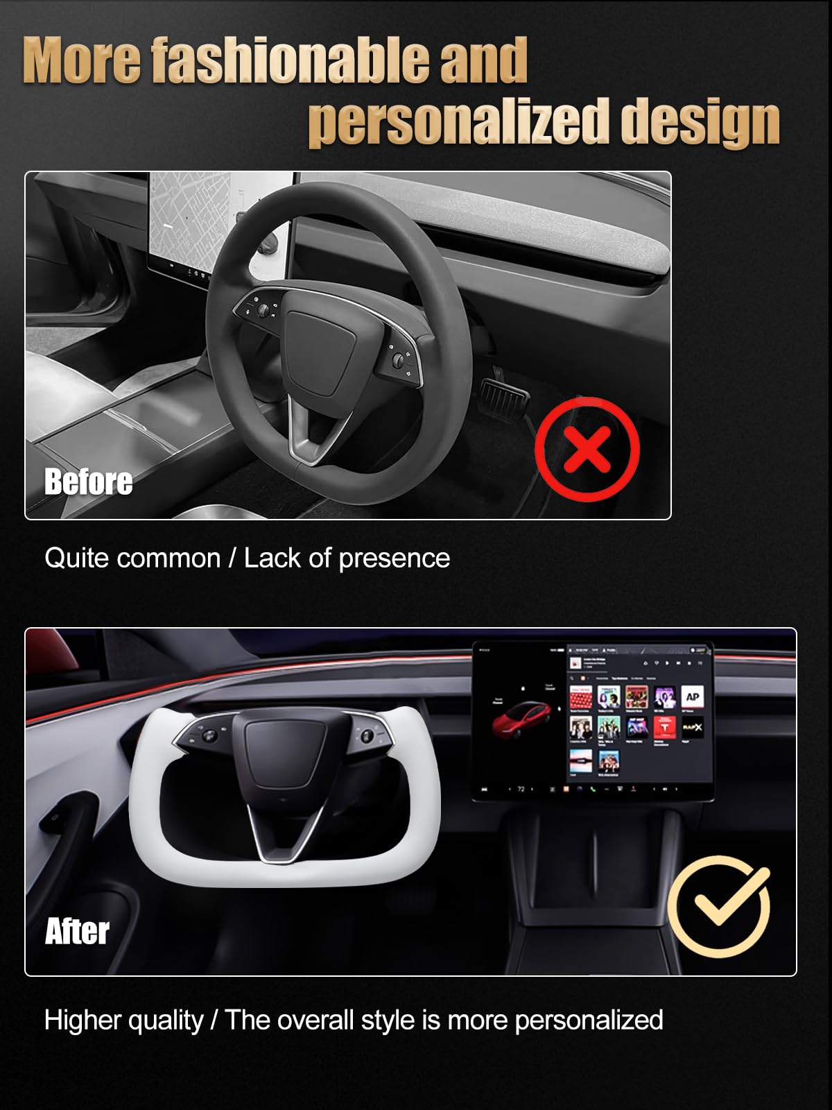 Amazon.com: ZIMABLUE Yoke Steering Wheel For Tesla Model 3