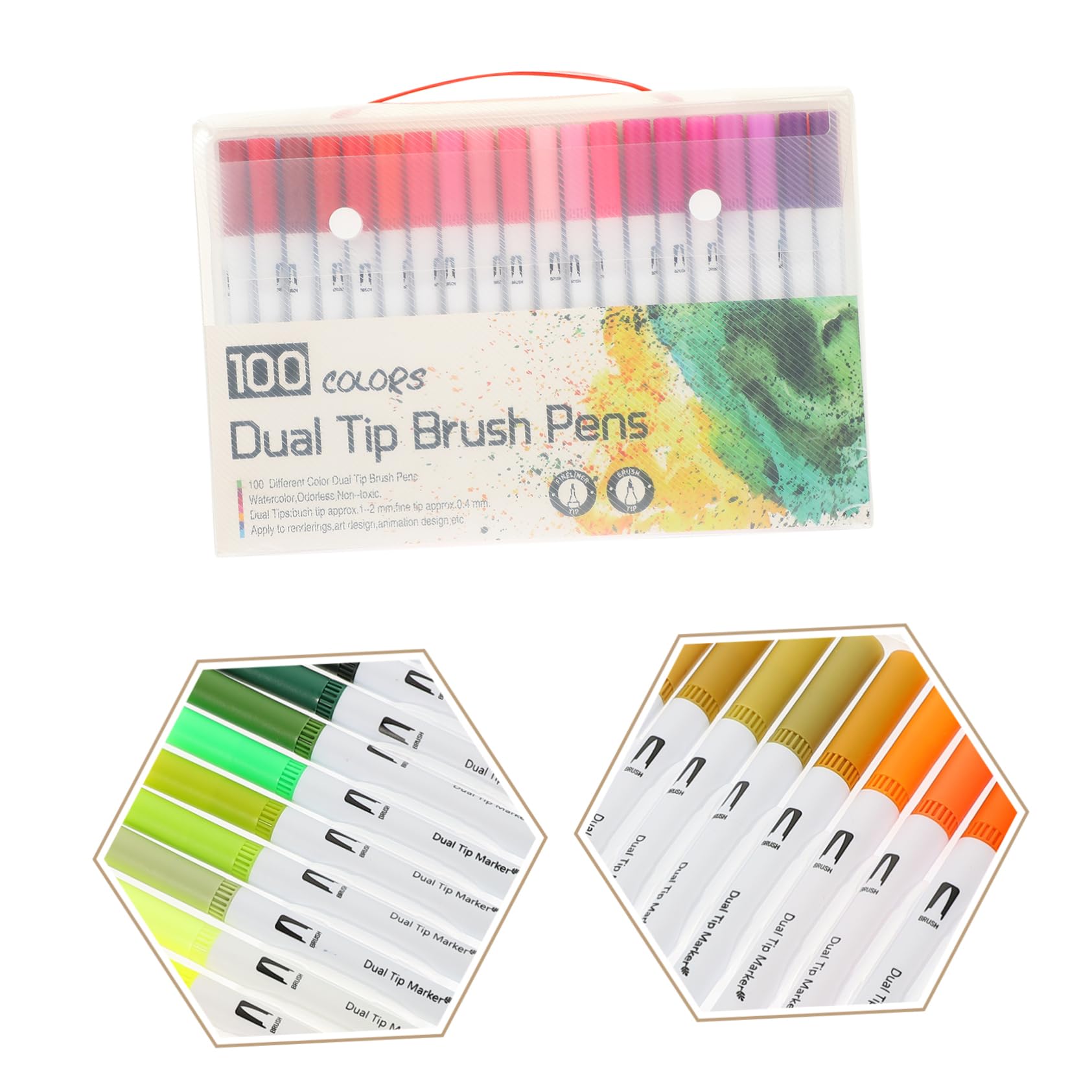 HOMSFOU 100stücke Kunstpinselmarker Mit Feiner Spitze Pinselspitze Stift Zum Malen Von Büchern Schreiben Planen Von Kunstprojekten Farbstiftmarker