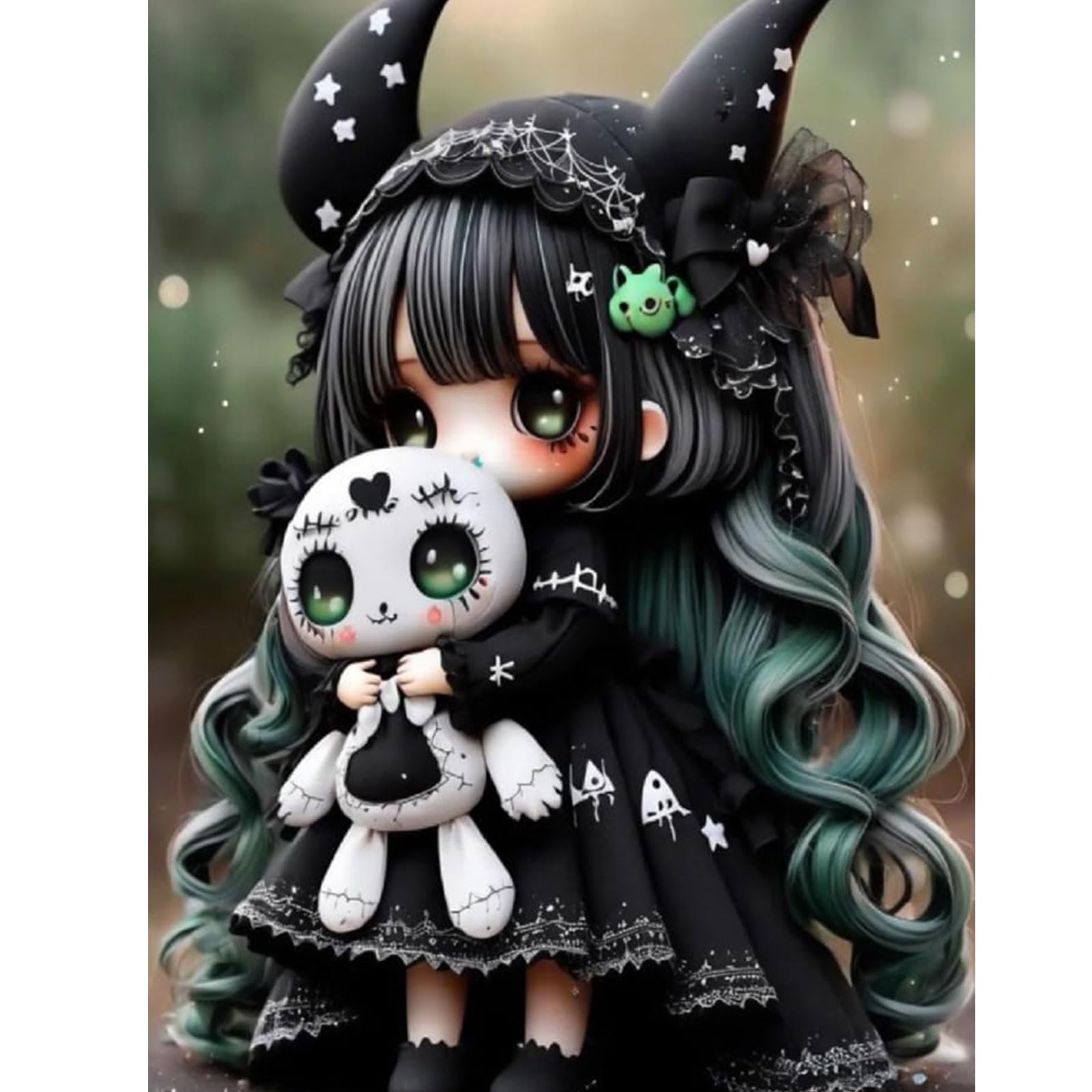 Skyboda Gothic Diamond Art Kits for Adults, DIY 5D Gothic Diamond Painting Kit for Adults Beginners, Full Drill Diamond Gem Art Painting Kits Crafts