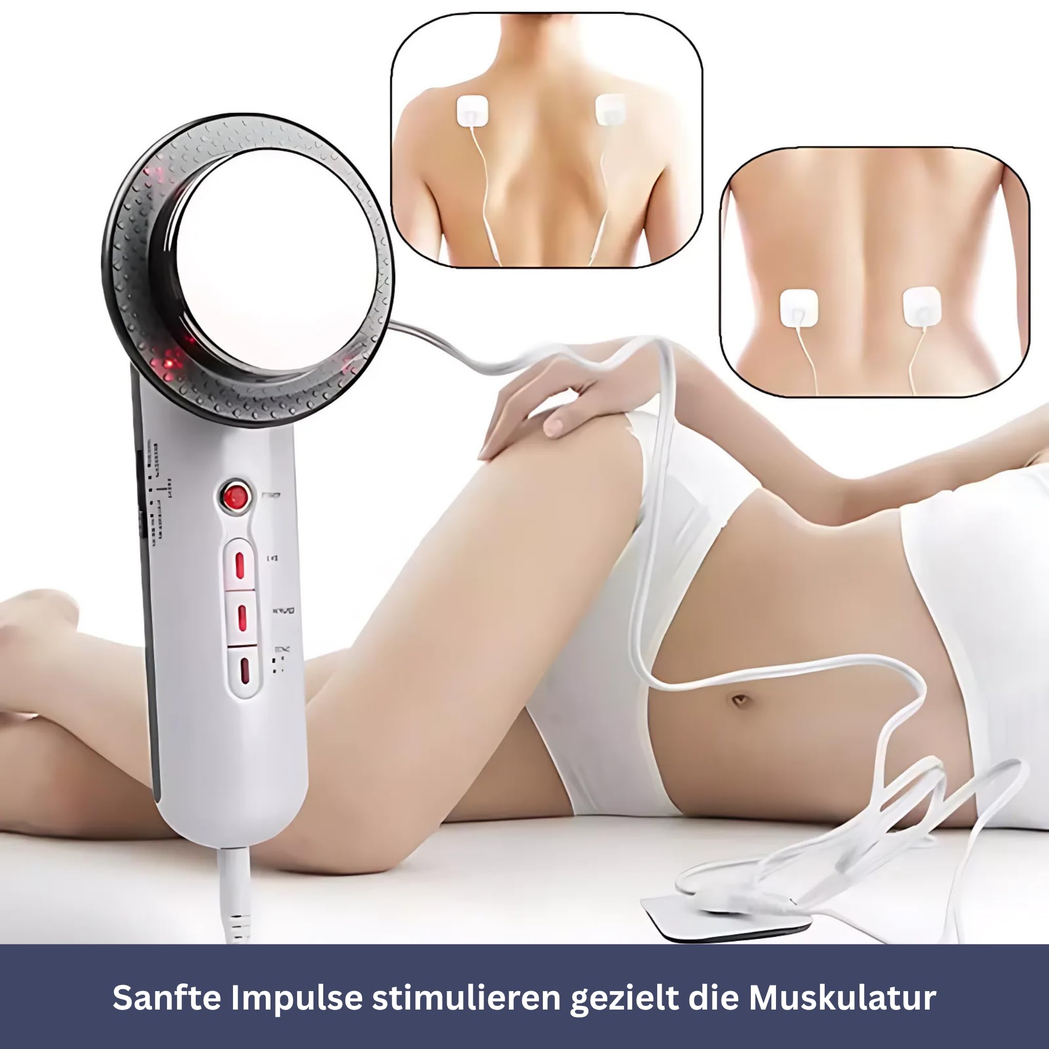 gesundpur VibraShape - Fettverbrenner & Cellulite-Killer in einem 3-in-1  Ultraschall Krperstraffungsgert - Anticellulite Massagegert zur ...