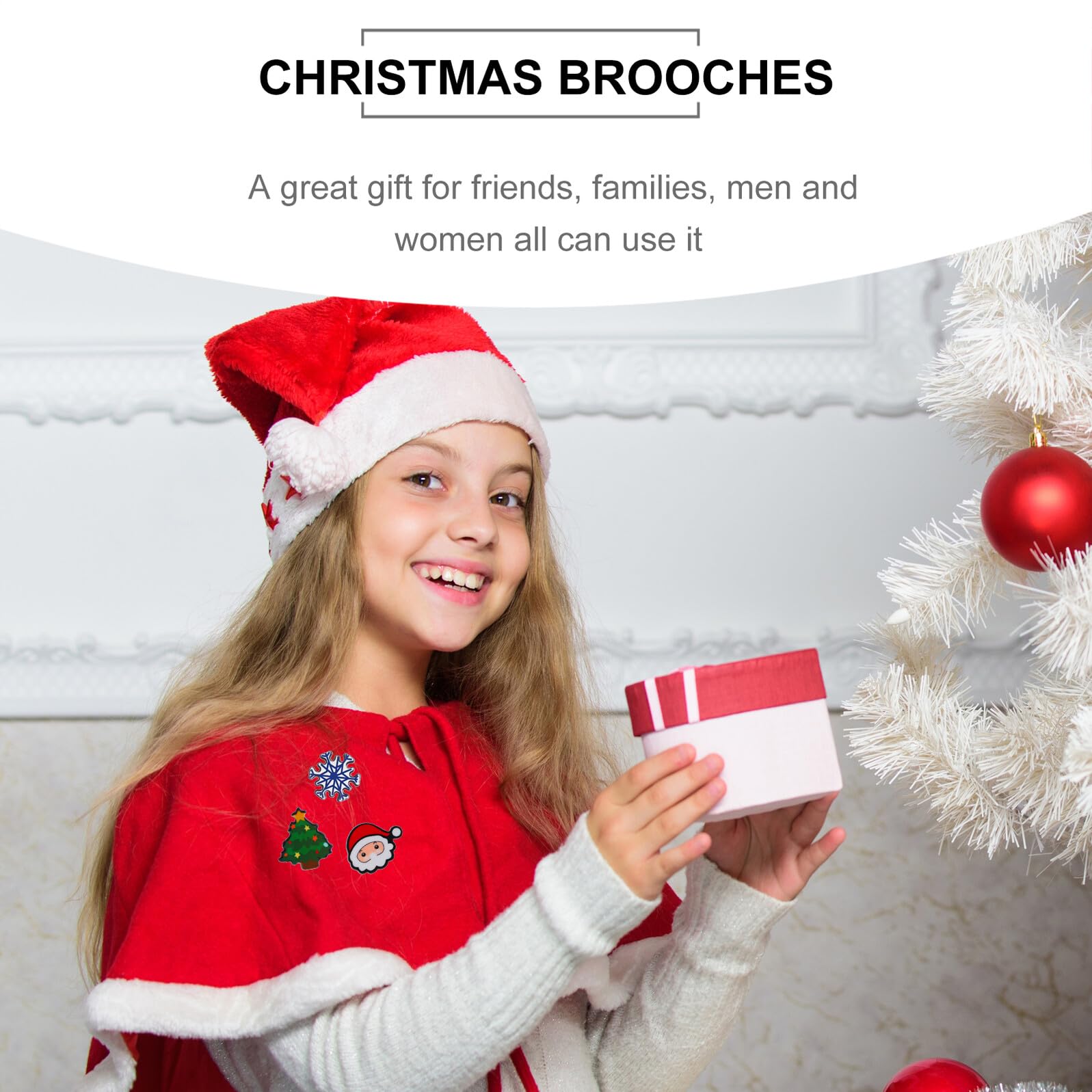 BESPORTBLE 8 Broches Navideños Decorativos Diseño Especial para Fiestas de Navidad Varios estilos