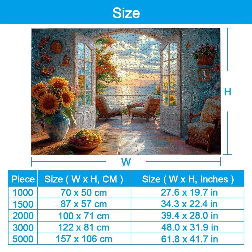 Puzzle 1000 Pezzi, Puzzle Italia in Legno per Adulti, Misura: 70x50cm -2310