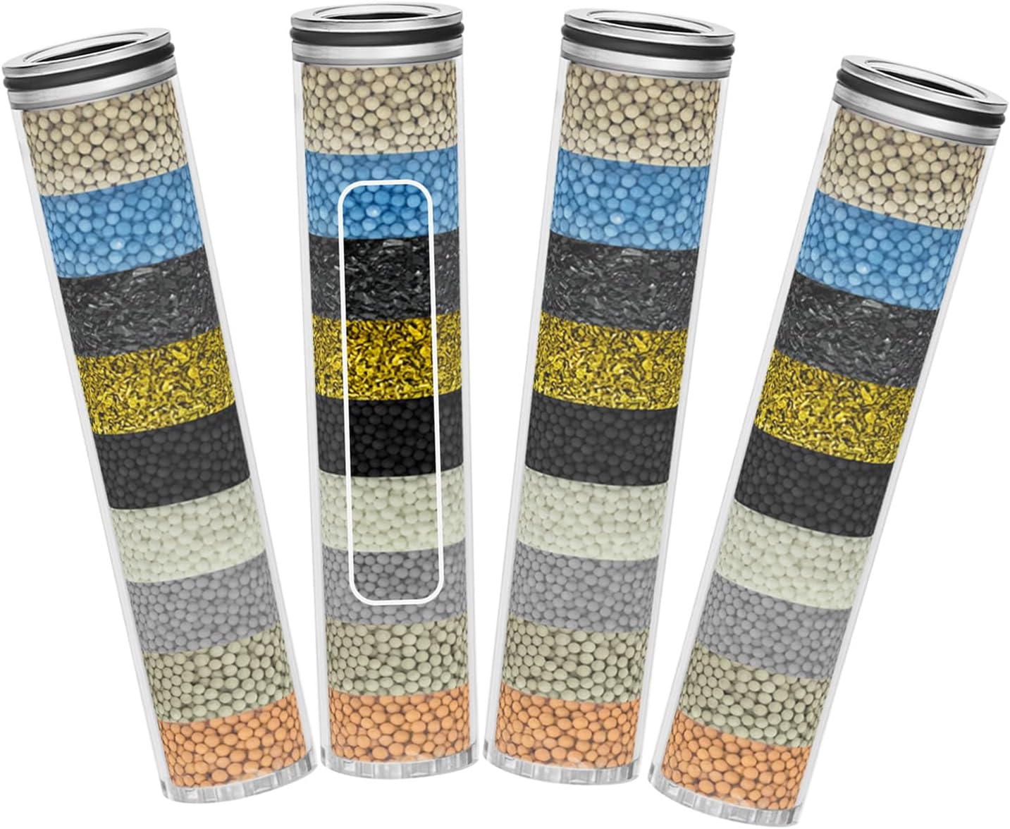 Shower Filter compatible with MakeFit SSJ781/DSSJ781/ DSSJ781-01& HOPOPRO HSF-002 Shower Head Filter Replacement (15 Stage Filters),for Hard Water - Filters Chlorine -4 Pack