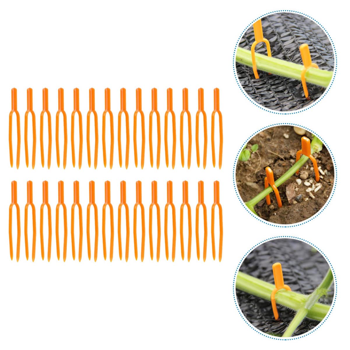 Spilli Per Piante Da Giardino – 100 Pezzi – Clip Di Fissaggio In Plastica Riutilizzabili – Per Viti Di Anguria, Pomodori, Fragole E Fiori - 2
