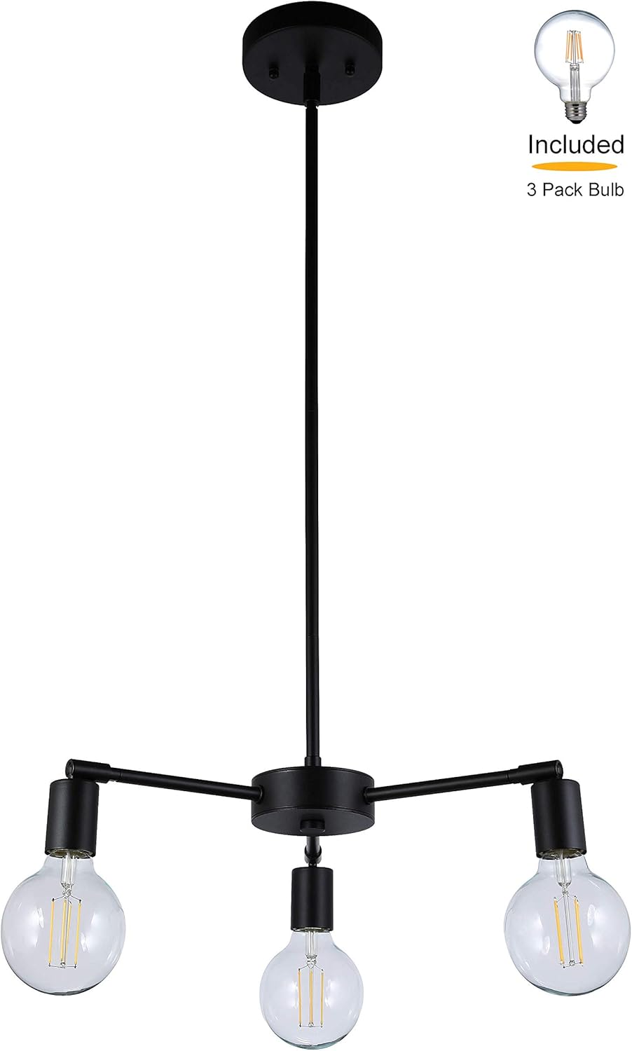 Best Cyber Monday 🔥 XiNBEi Lighting Chandeliers, 3 Light Black Pendant Light Ceiling Chandelier Light with LED Bulbs for Kitchen & Dining Room XB-C1211-3-MBK Flash Deals - 40% OFF XiNBEi Lighting Chandeliers, 3 Light Black Pendant Light Ceiling Chandelier Light with LED Bulbs for Kitchen & Dining Room XB-C1211-3-MBK