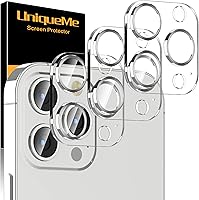 Vista 43 de UniqueMe para Paquete de 3 Protectores de Lente de Cámara para iPhone 15 Pro/iPhone 15 Pro Max, [Protección contra Caídas] [Compatible con Fundas]