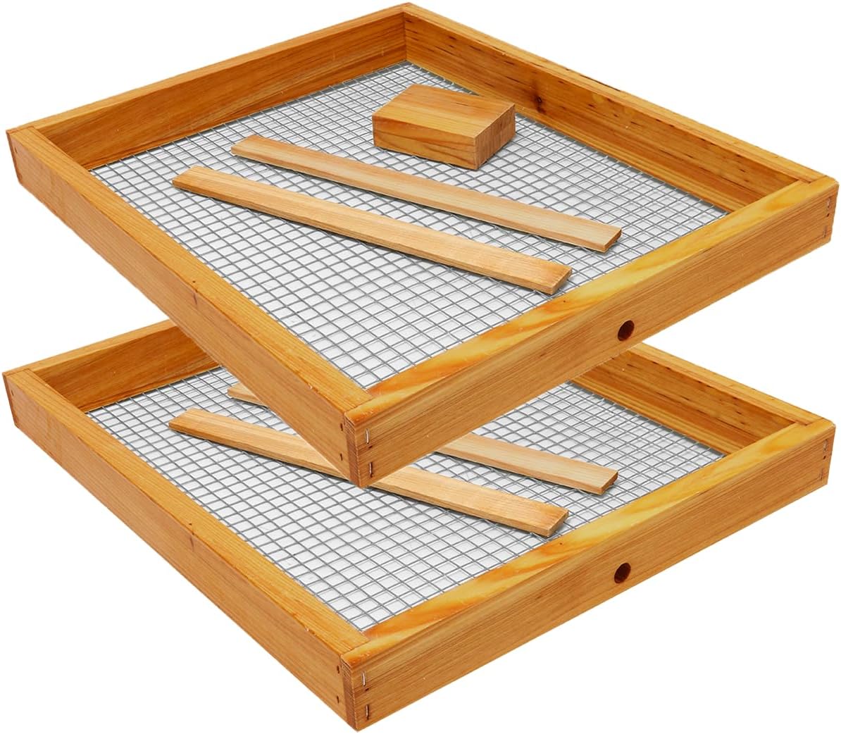 2 Pcs Bee Hive Candy Board 10 Frame Beehive Candy Board Winter Bee Candy Board for Beehive Dipped in 100% Beeswax Bee Feeder for Winter Beekeeping 2 Pack 10 Frame