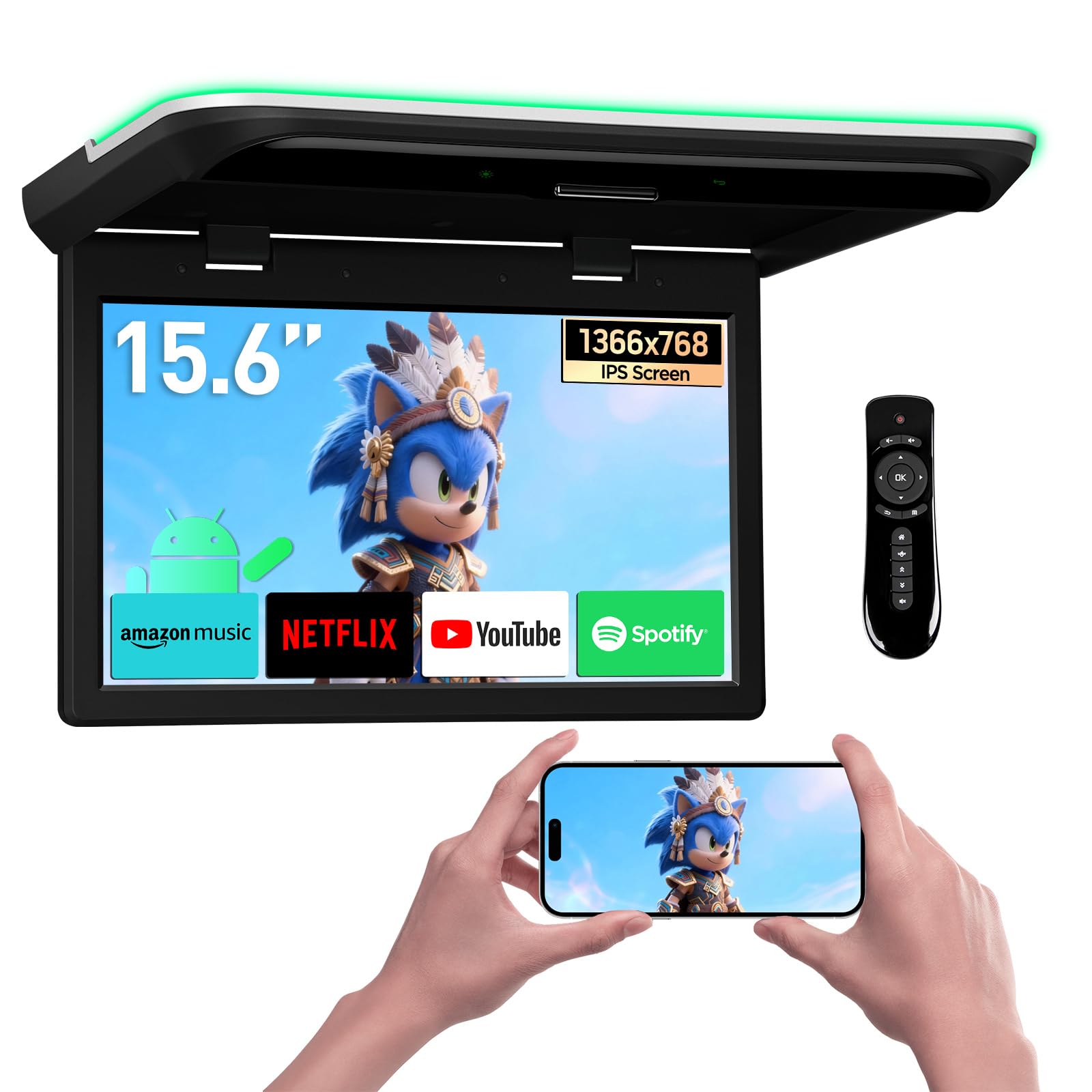 新品未使用☆XTRONS 15インチ フリップダウンモニター HDMI Amazon.co.jp: XTRONS フリップダウンモニター Android 15.6インチ