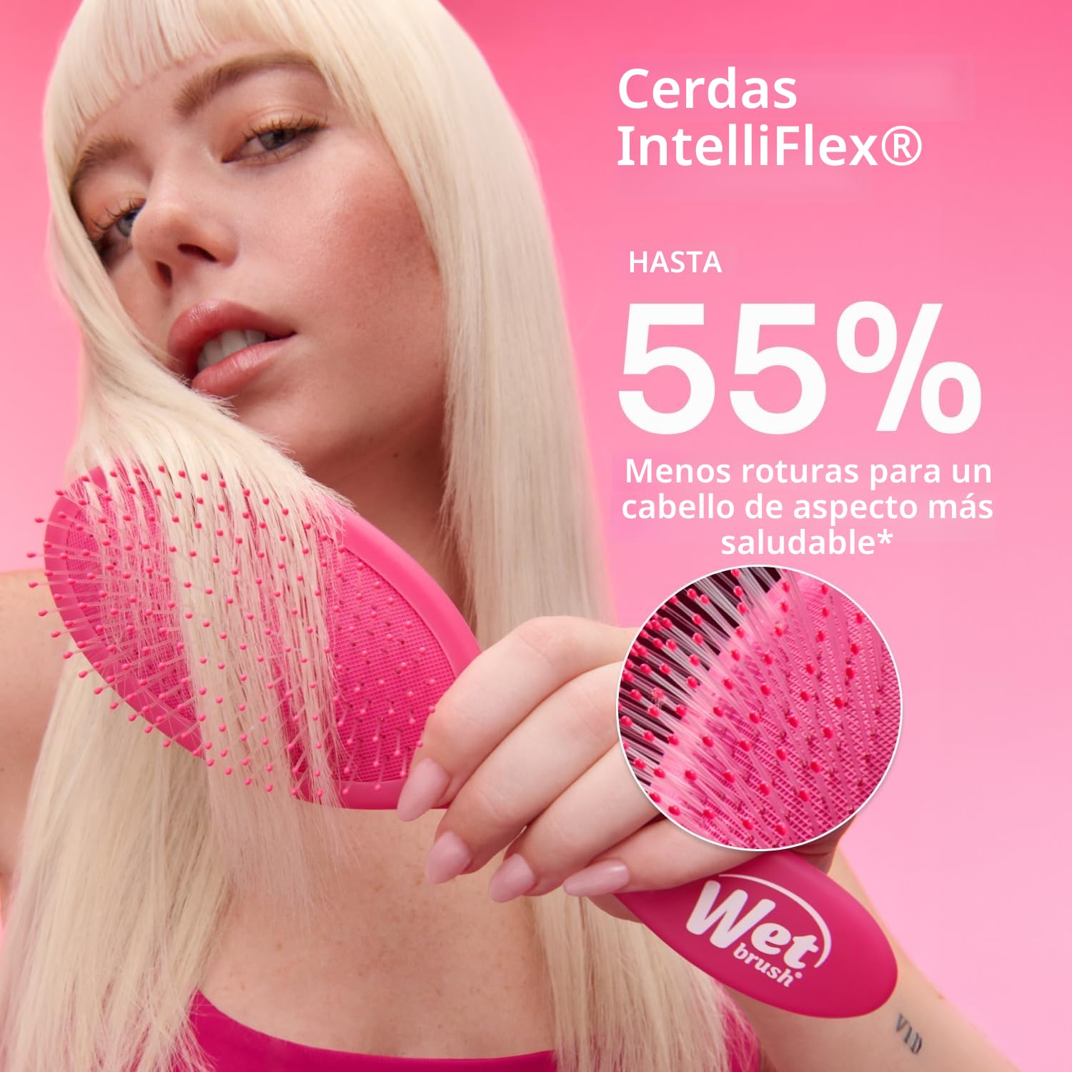 WetBrush Original Detangler Hairbrush UltraSoft Bristles Ergonomic Handle Suitable for All Hairtypes Black